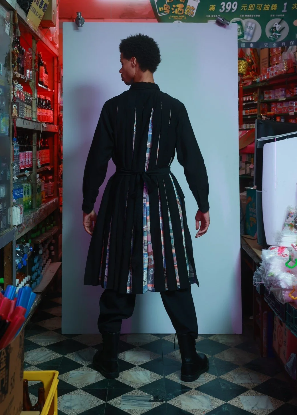 INF Pleated-Back Splicing Long Shirt (14).JPG