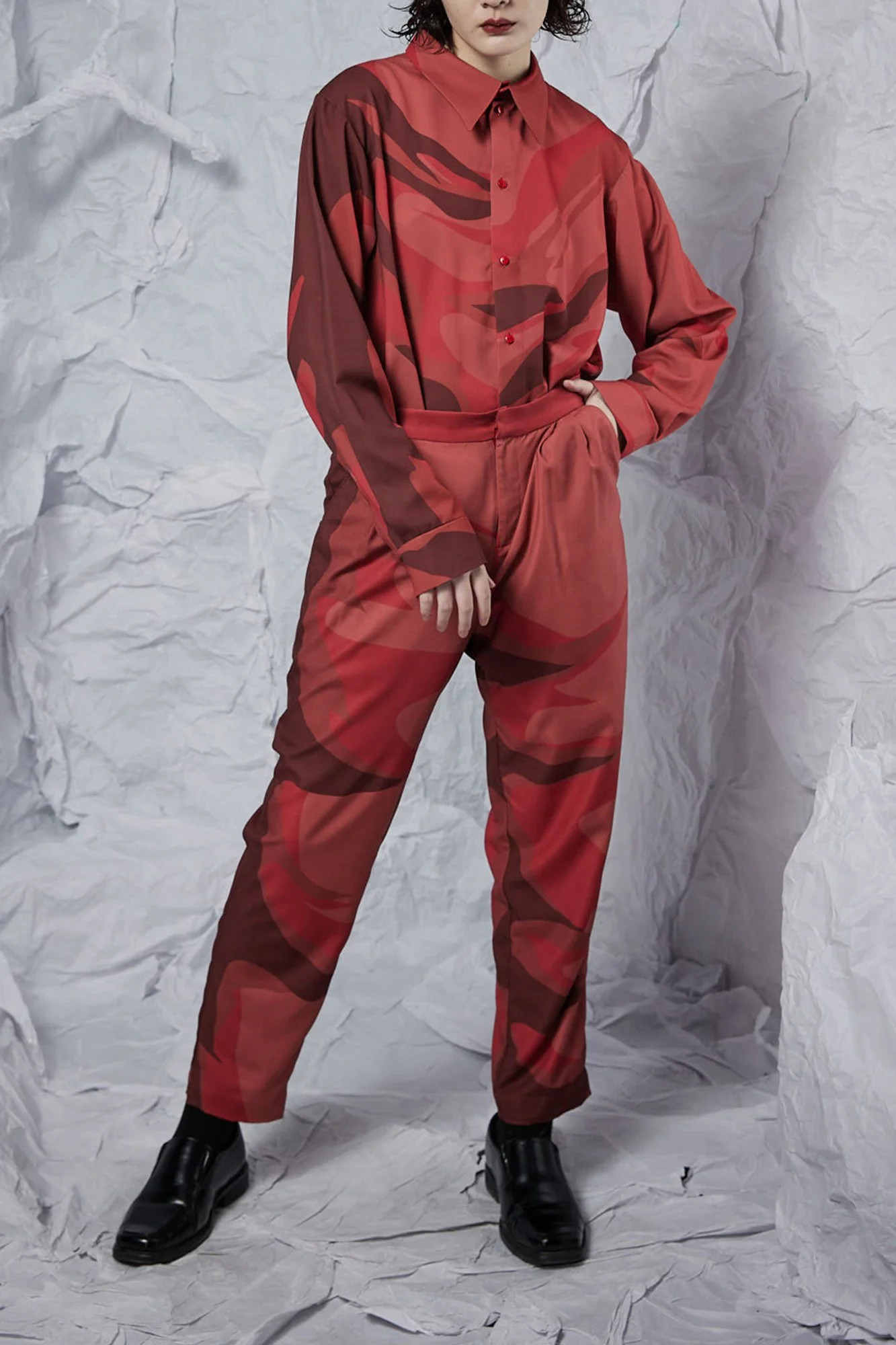 INF Classic Suit Trouser in 2D Red — INF - Garment for the rebels ...