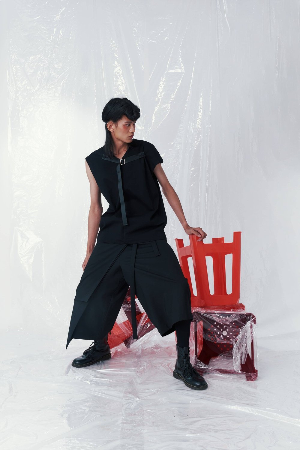 INF 24SS Asymmetric Belted Punk Vest — INF - Garment for the 