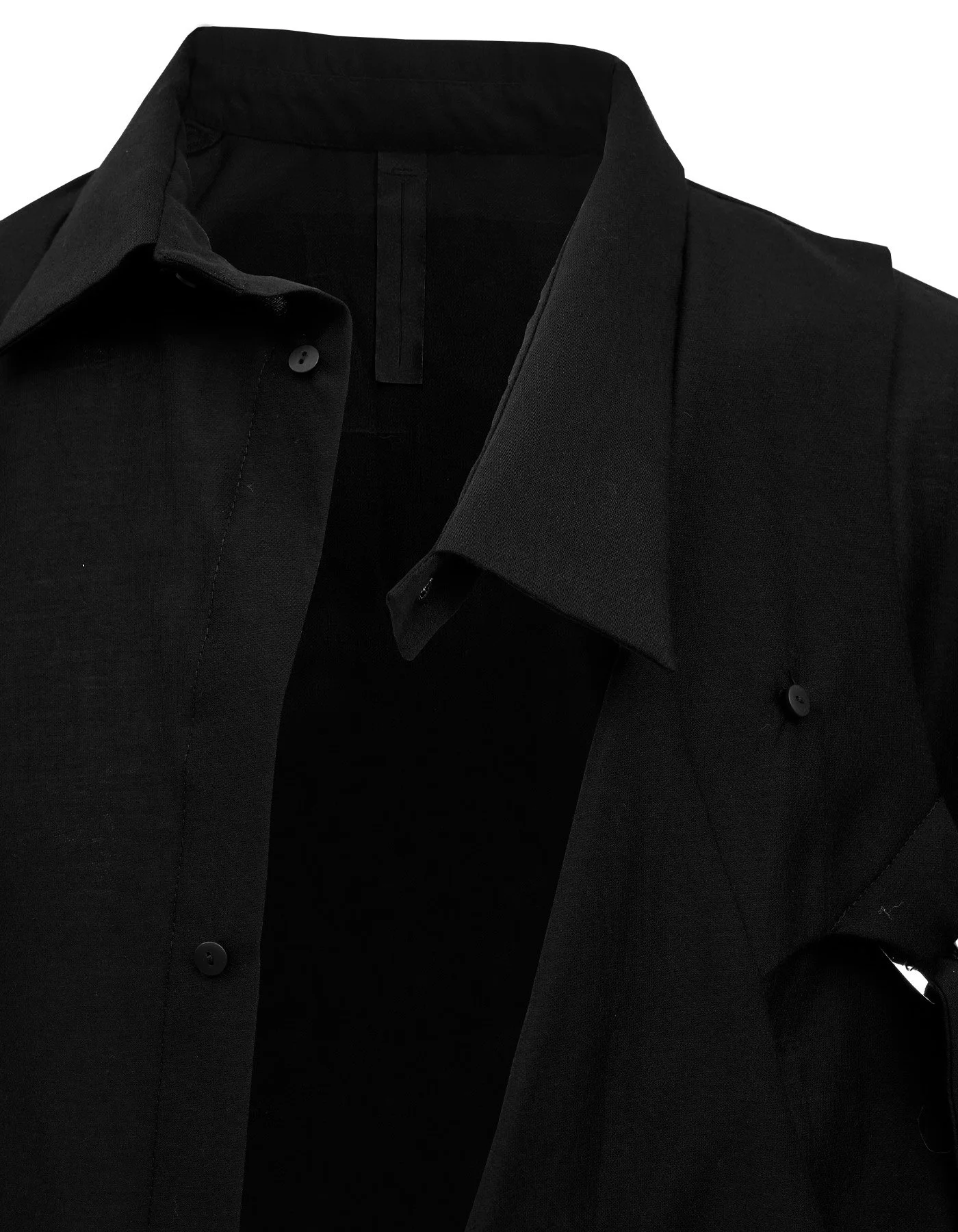 INF Asymmetrical Placket Deconstructed Shirt — INF - Garment for