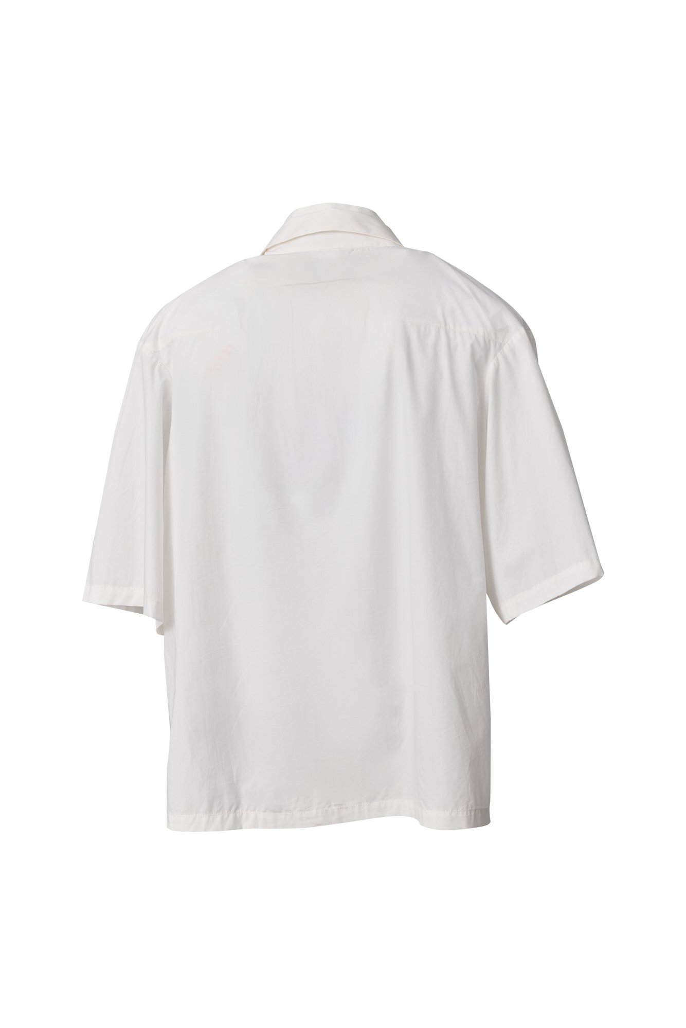 INFDARK Structured Stand-Collar Short Sleeve Shirt  White (15).jpg