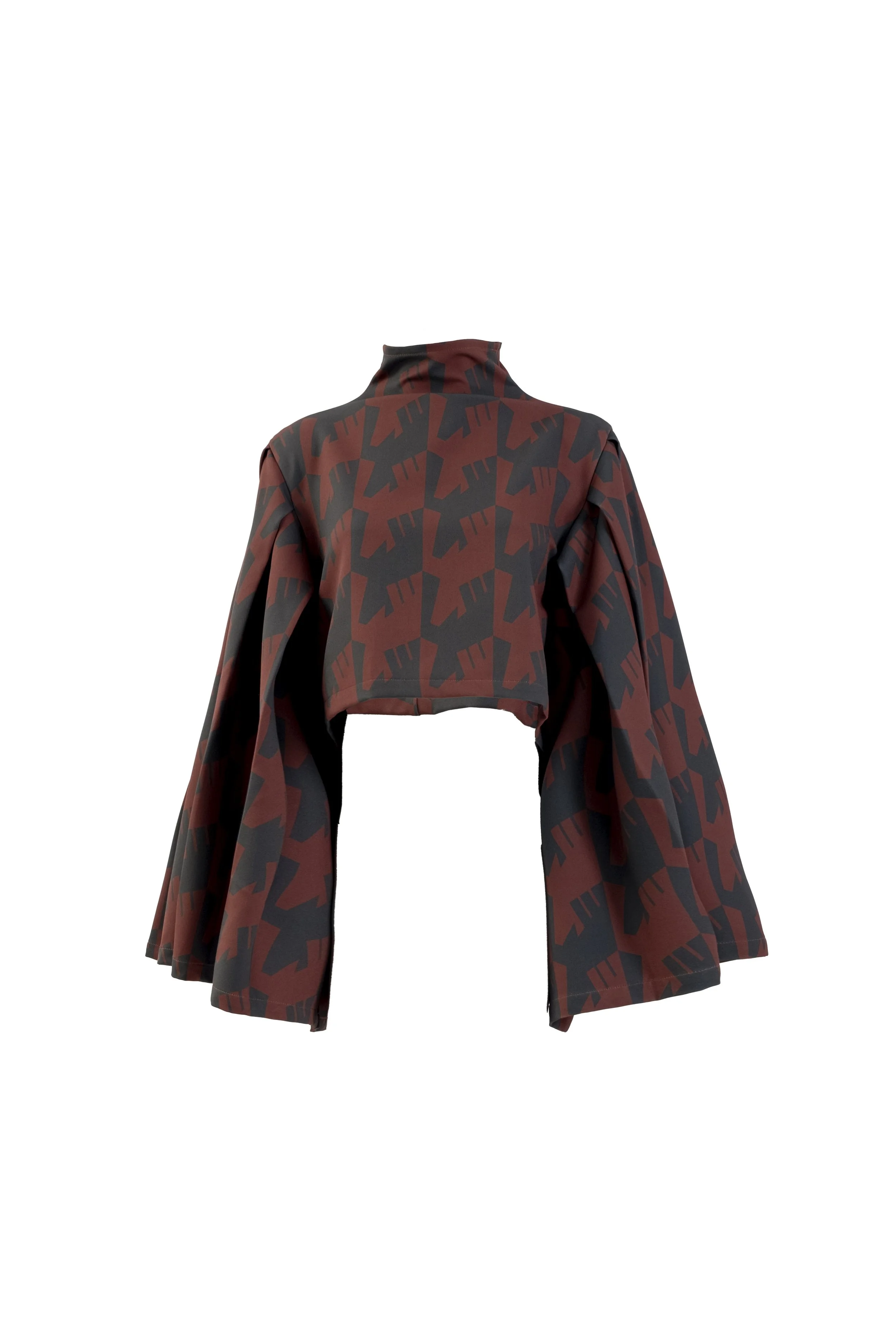 INF Raven Kimono Sleeve Printed Cropped Top  Blazing Red (2).jpg