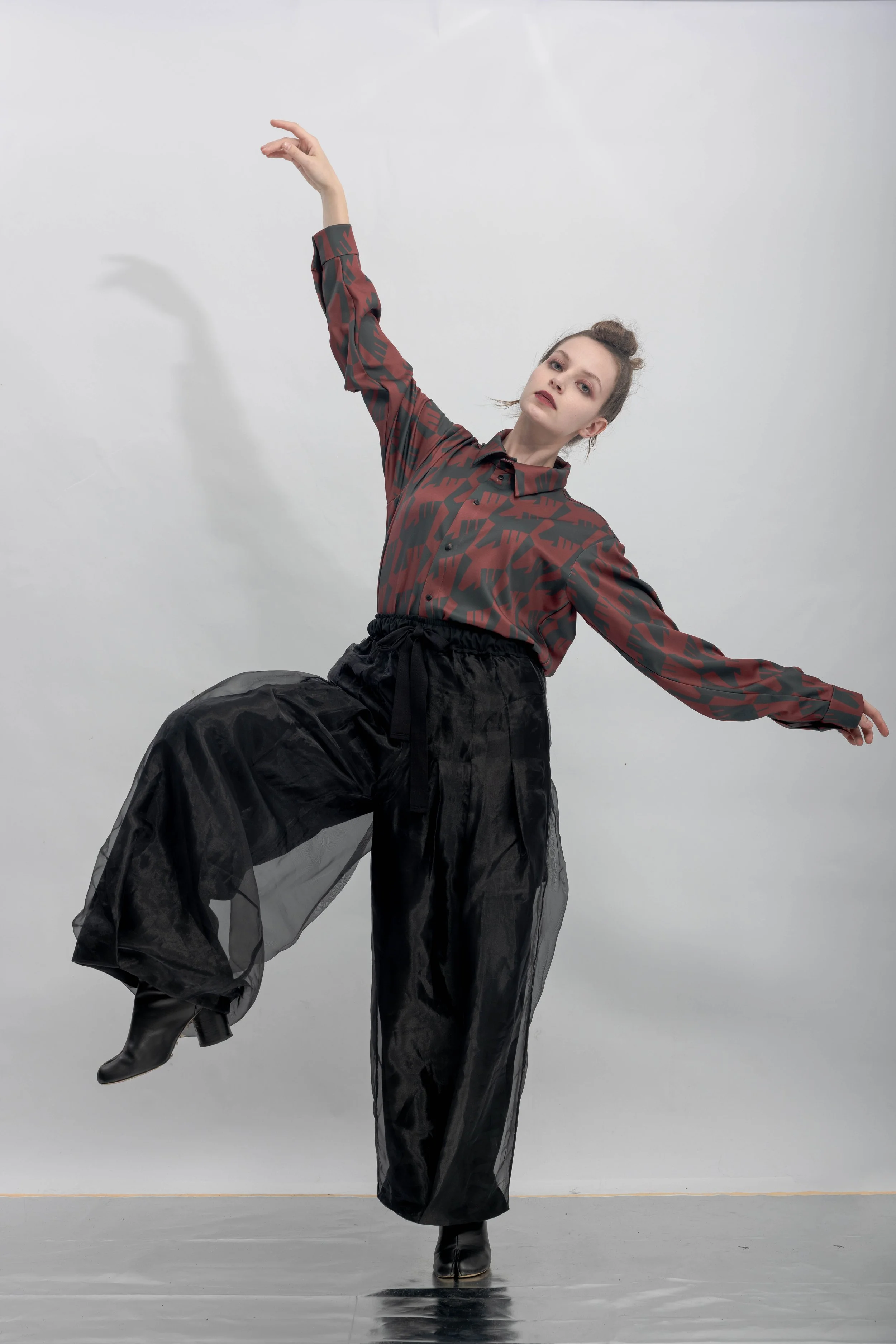 INF Double-Layer Chiffon Straight Wide Pants  Black (1).jpg