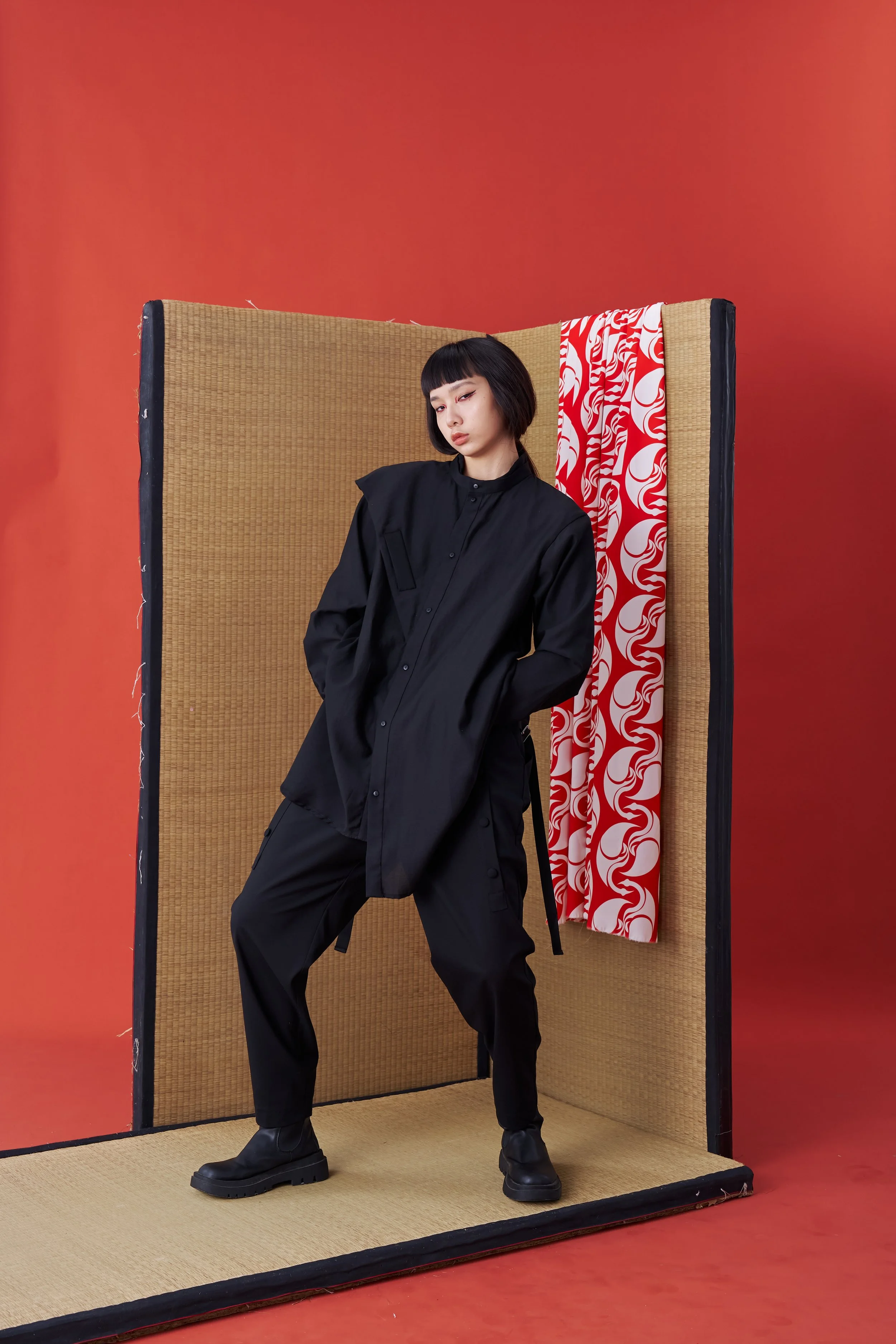  Deconstructed Drapey Longline Shirt with Asymmetrical Collar (8).jpg