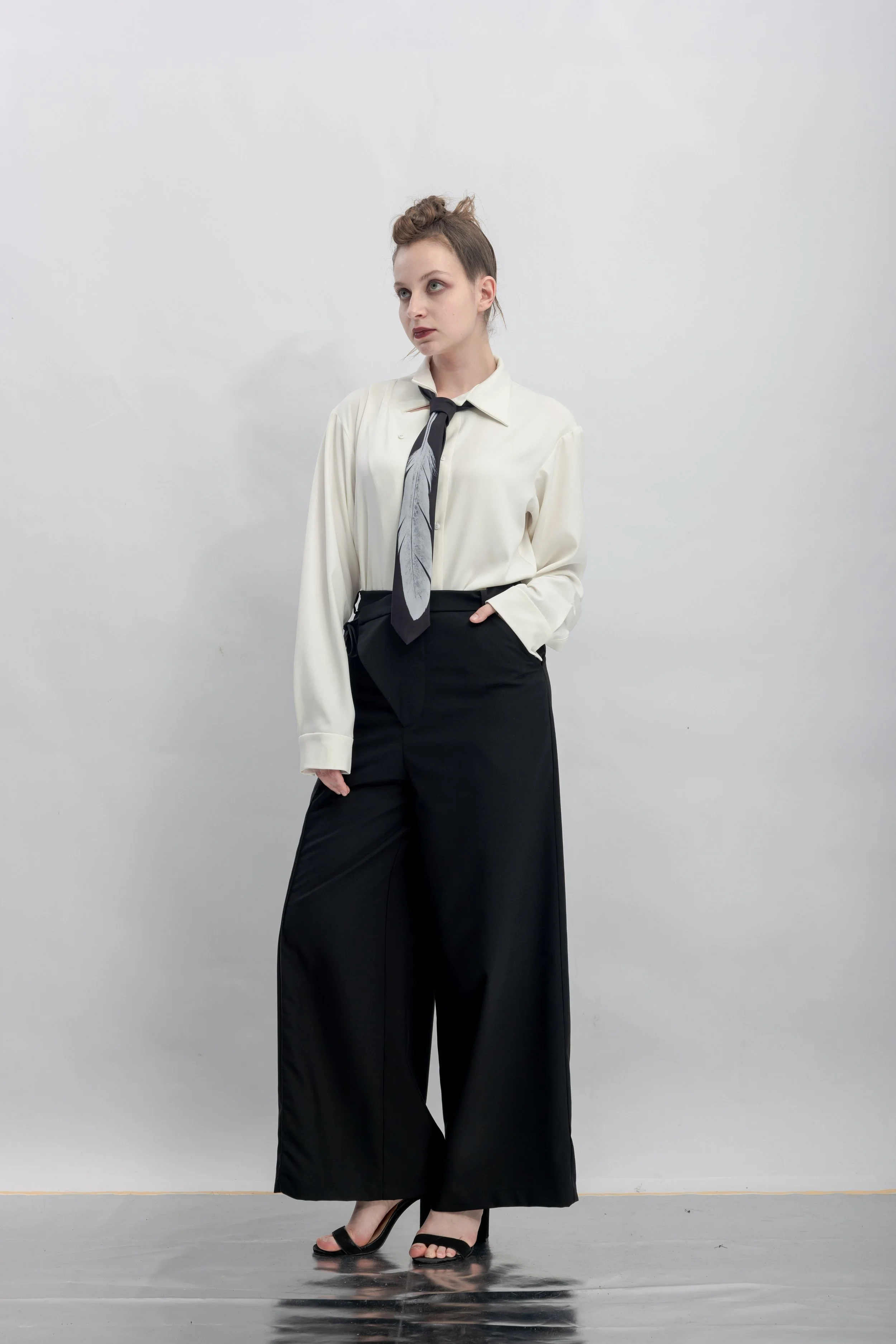 INF Asymmetric Flap Detail Wide Pants  Black (21).jpg