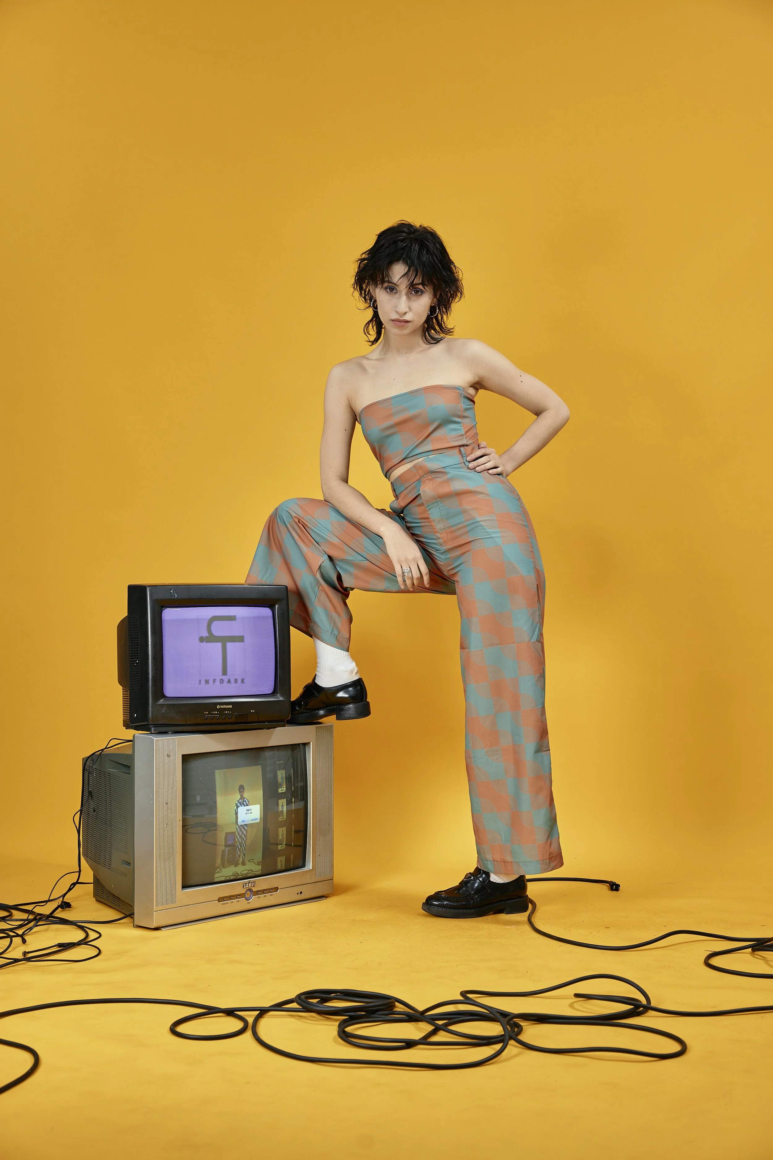INFDARK Straight-Leg Printed Wide Pants  Orange-Green (12).jpg