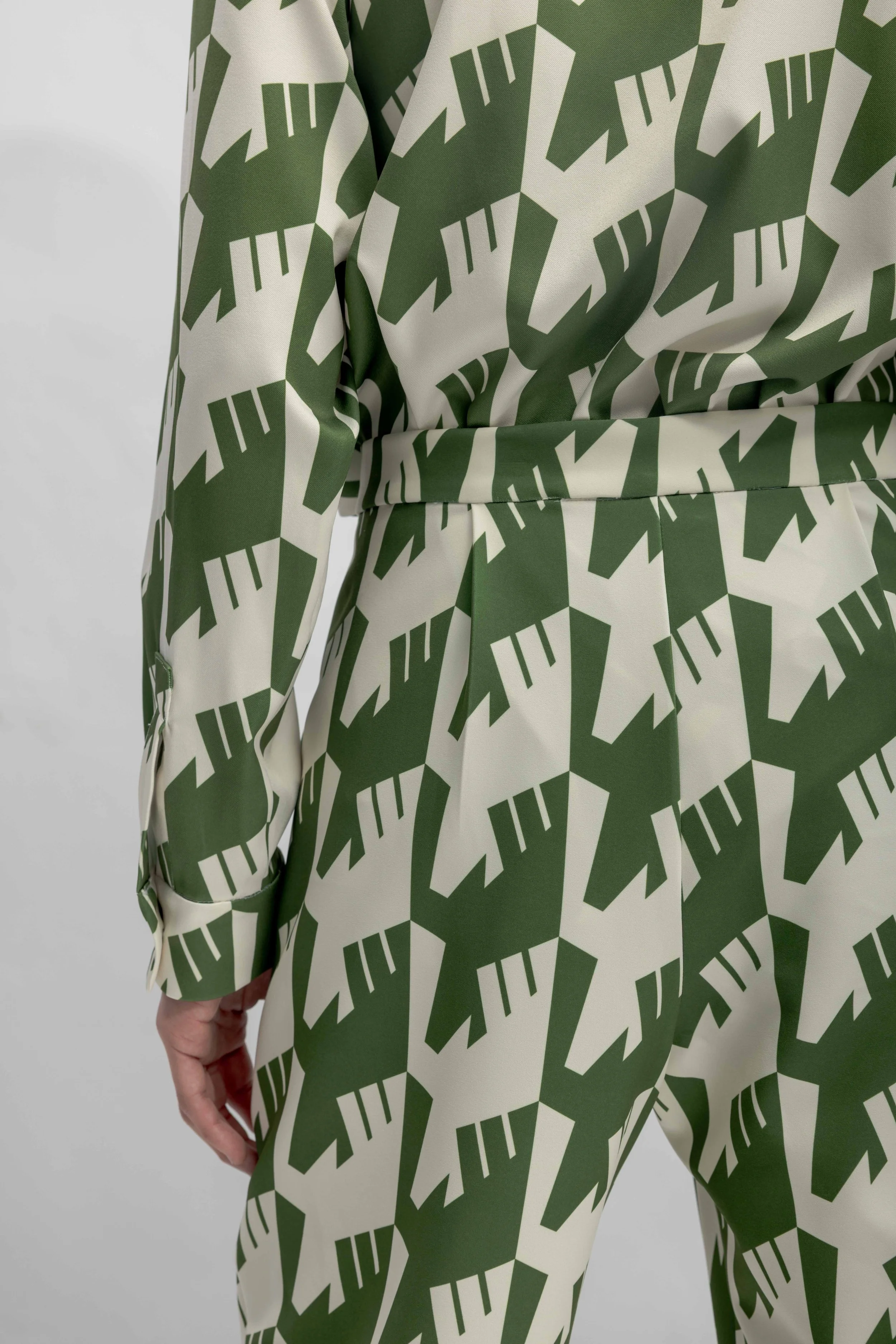 INF Raven Houndstooth Print Suit Pants  Olive Green (15).jpg