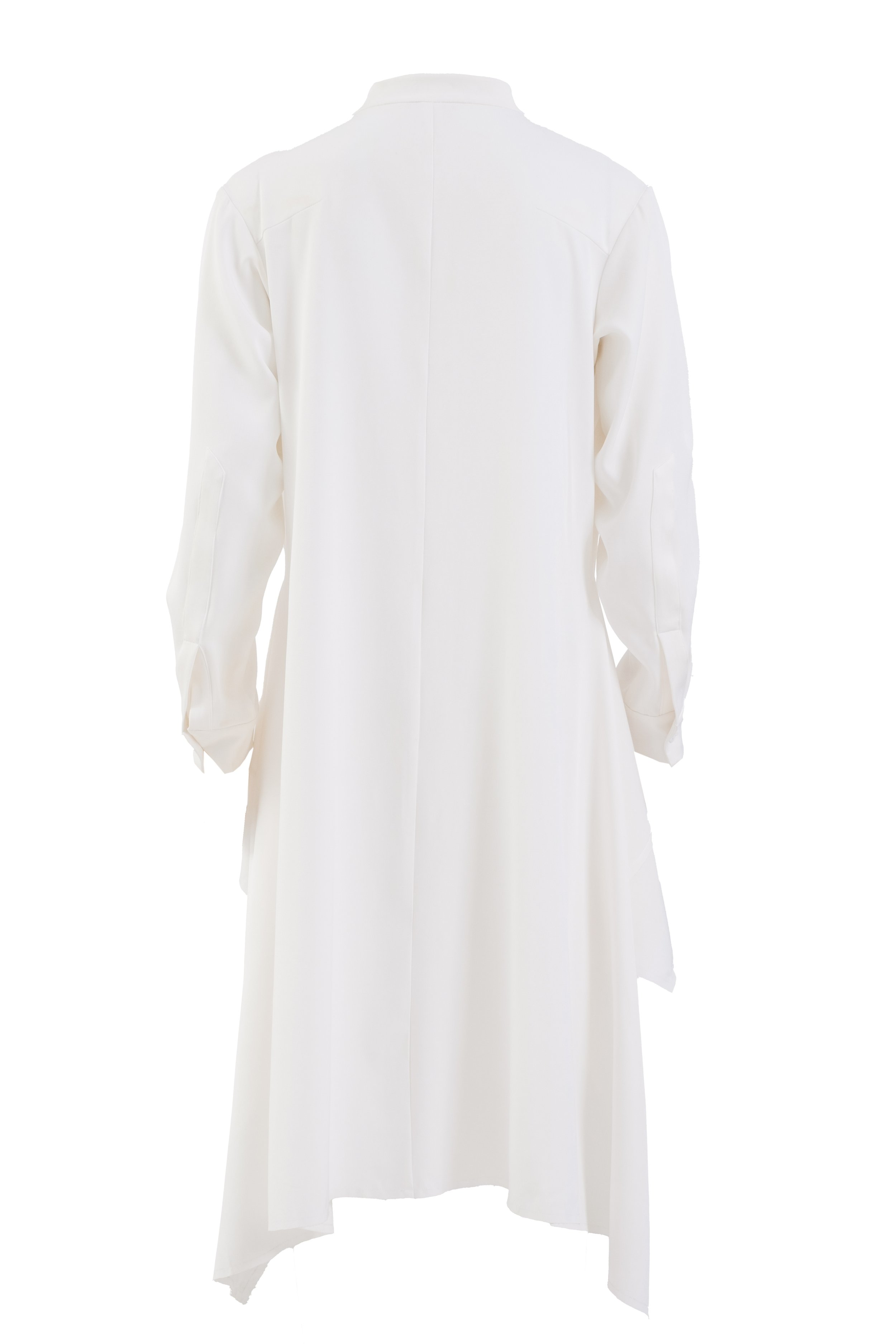 INF Stand Collar Asymmetric Draped Shirt  White (4).jpg