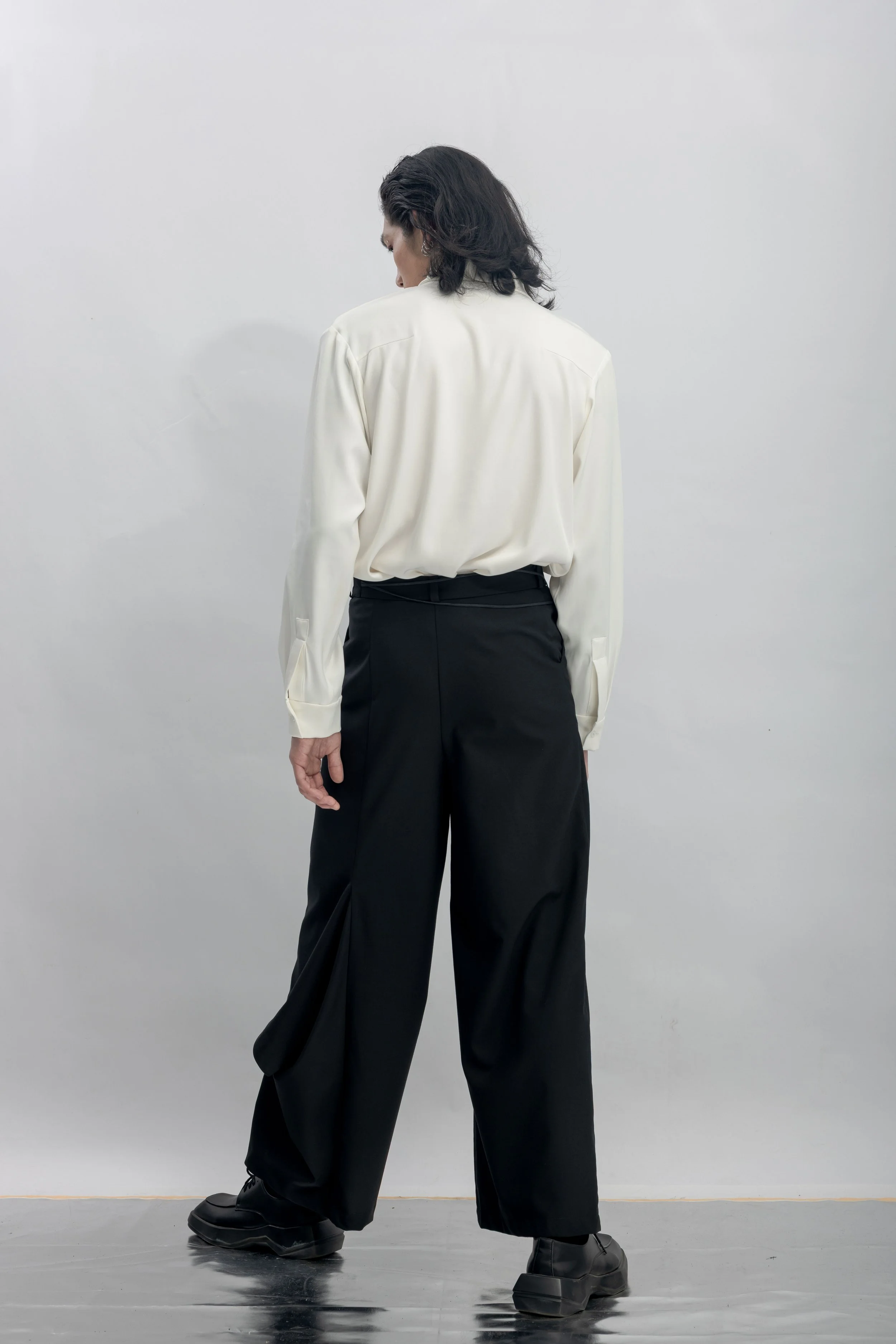 INF Asymmetric Single-Leg Slit Tie Wide Pants  Black (19).jpg