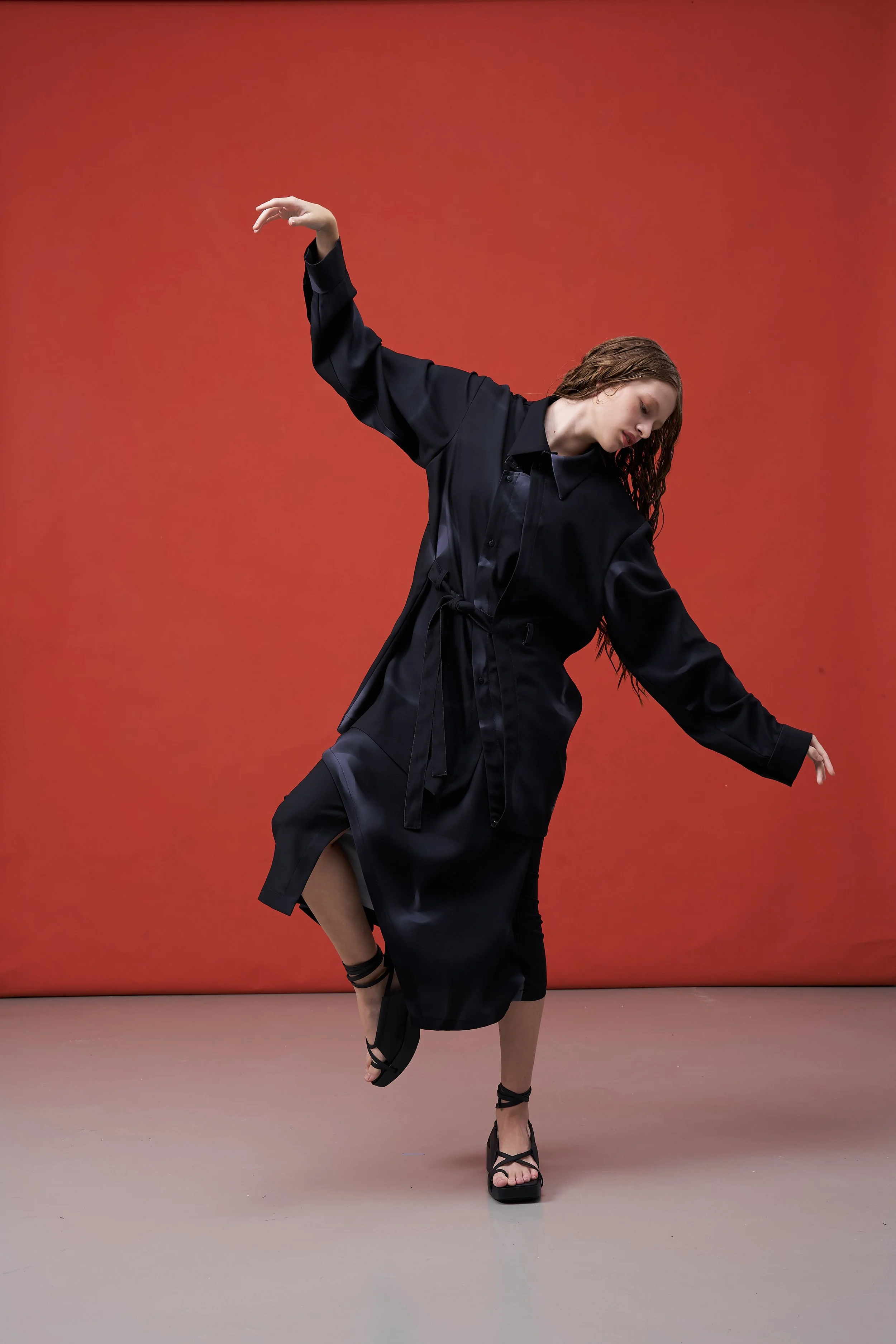 INF  MRI Rendered Printed Deconstructed Multi-Layer Tie Shirt