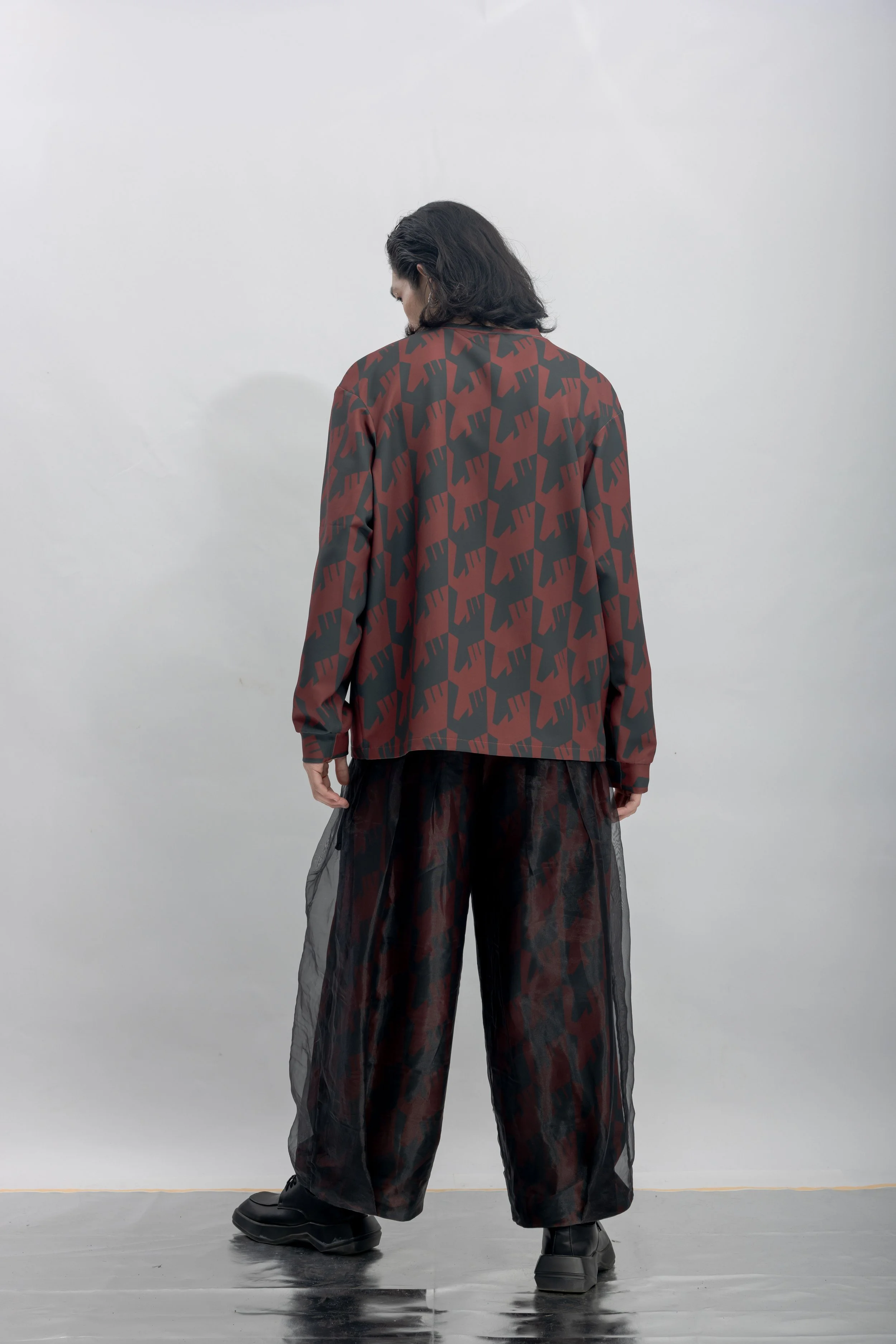 INF Raven Houndstooth Print Sweatshirt  Blazing Red (12).jpg