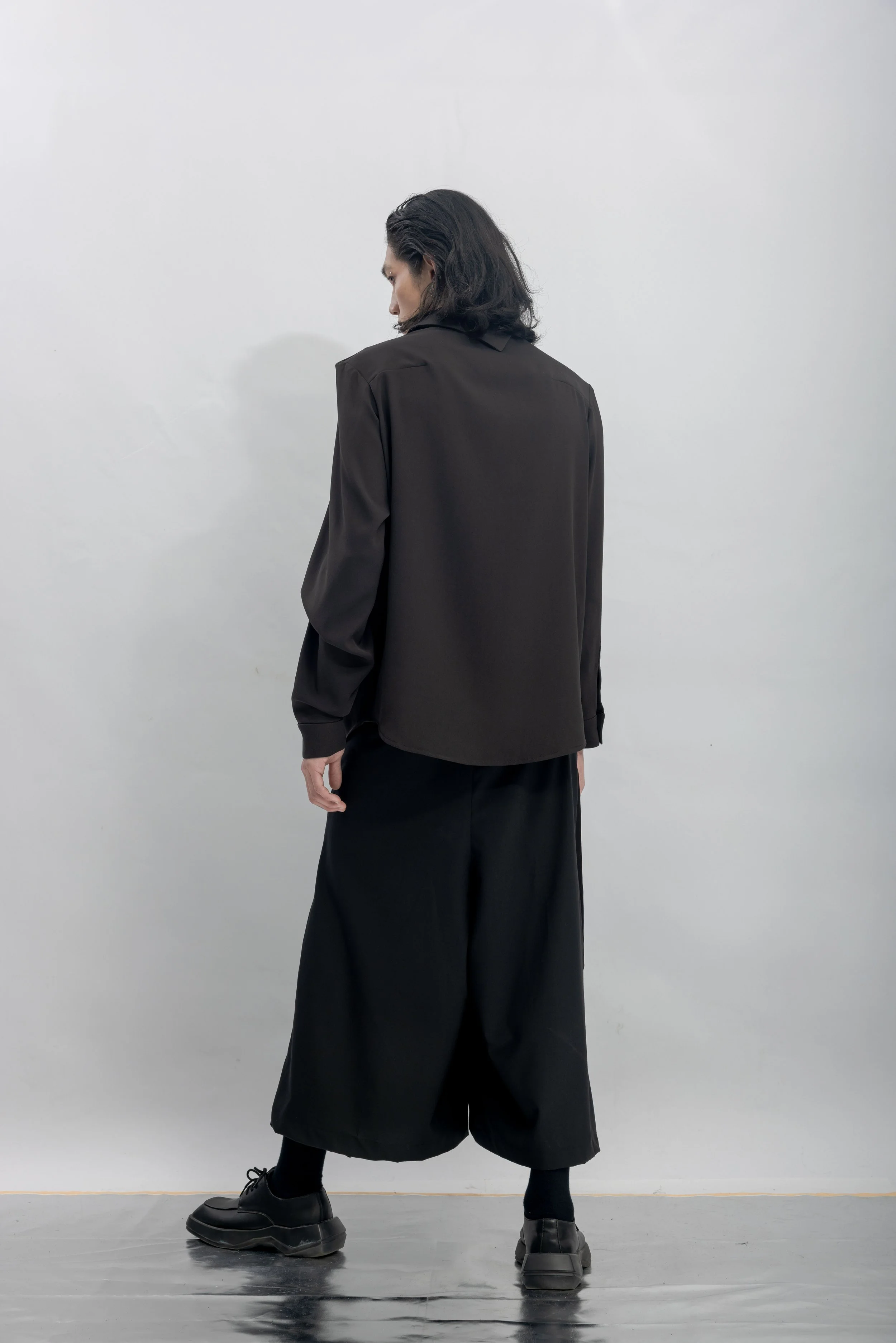 INF Deconstructed Placket with Integrated Sleeve Shirt  Black (21).jpg