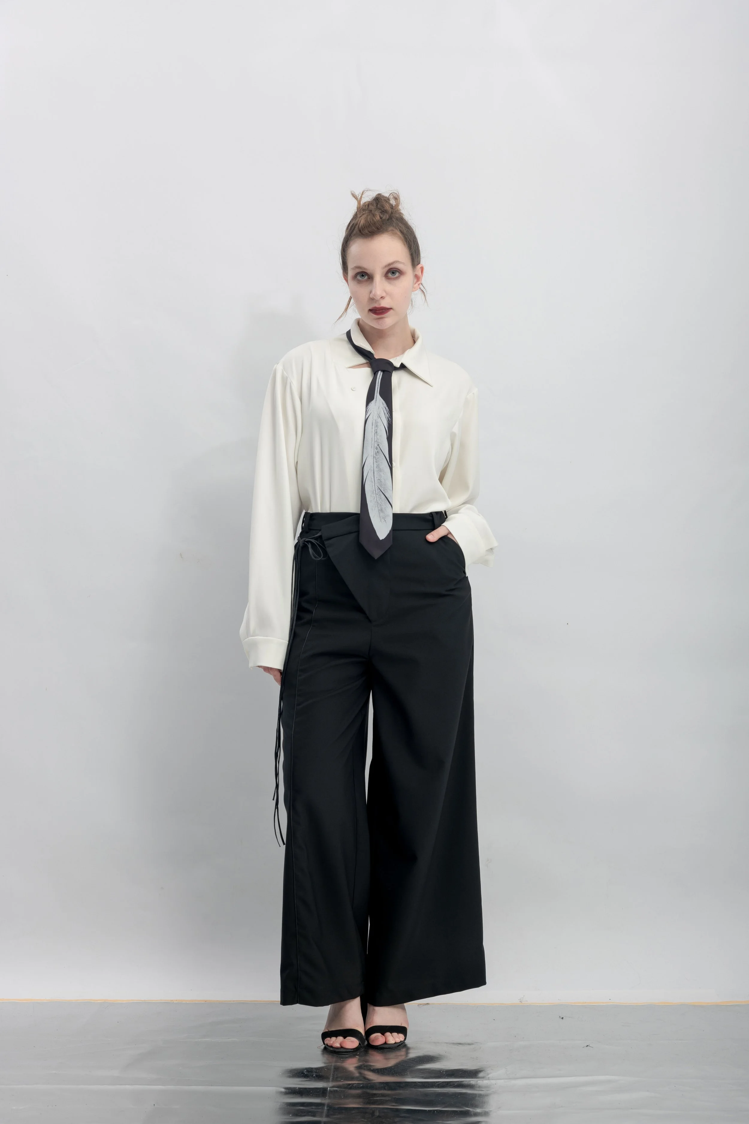 INF Asymmetric Flap Detail Wide Pants  Black (14).jpg