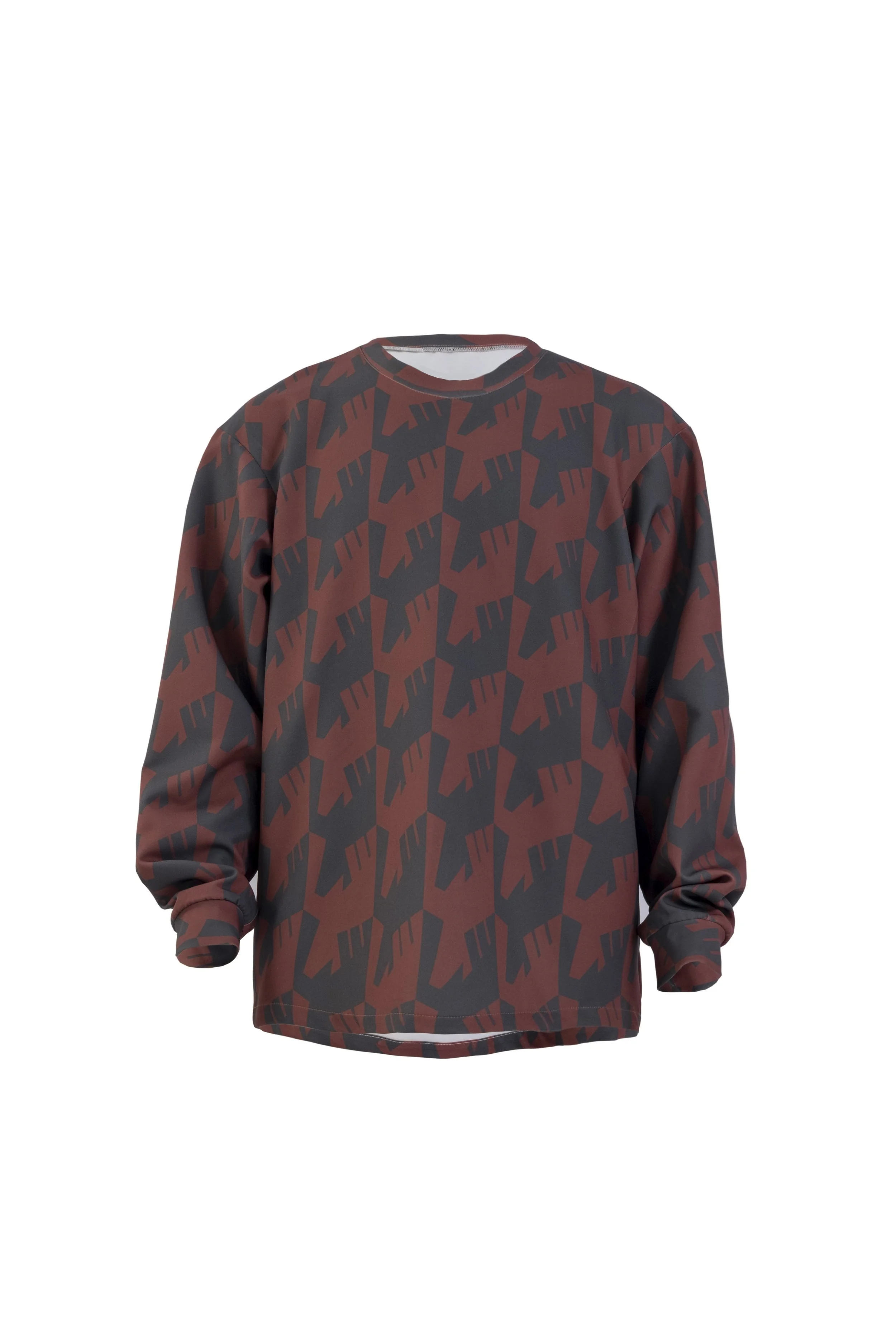 INF Raven Houndstooth Print Sweatshirt  Blazing Red (2).jpg
