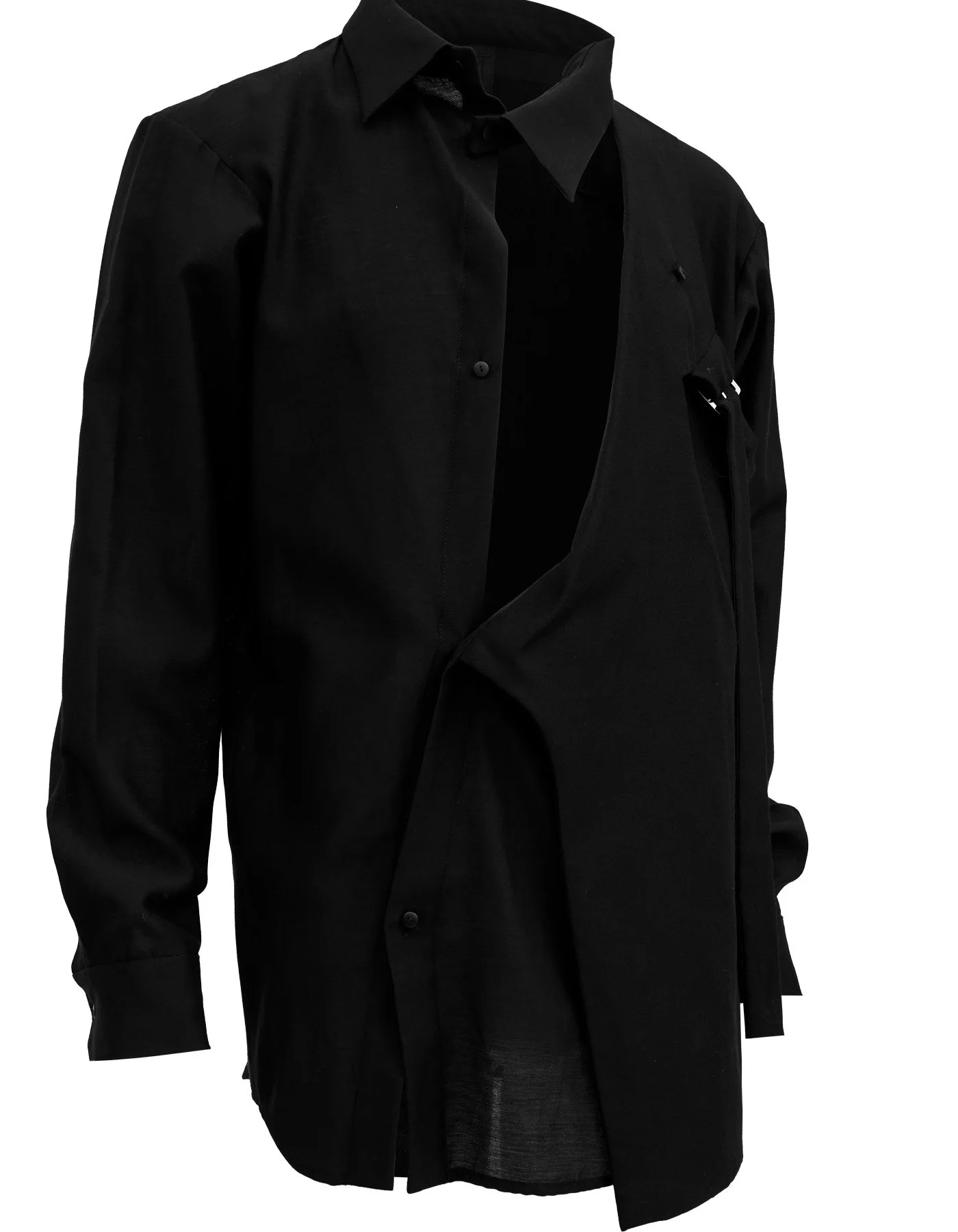 INF Asymmetrical Placket Deconstructed Shirt — INF - Garment for