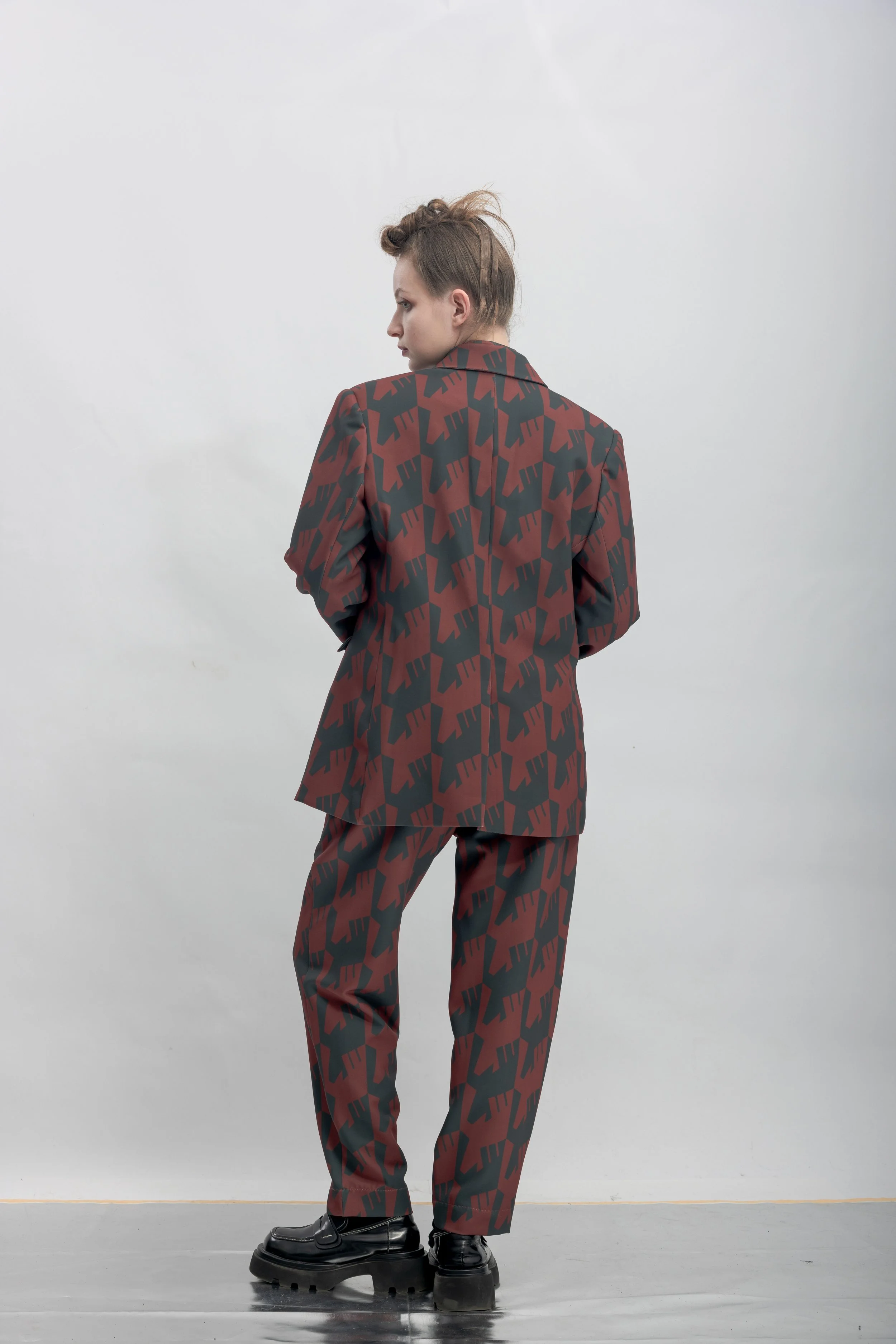 INF Raven Houndstooth Print Blazer  Blazing Red (13).jpg