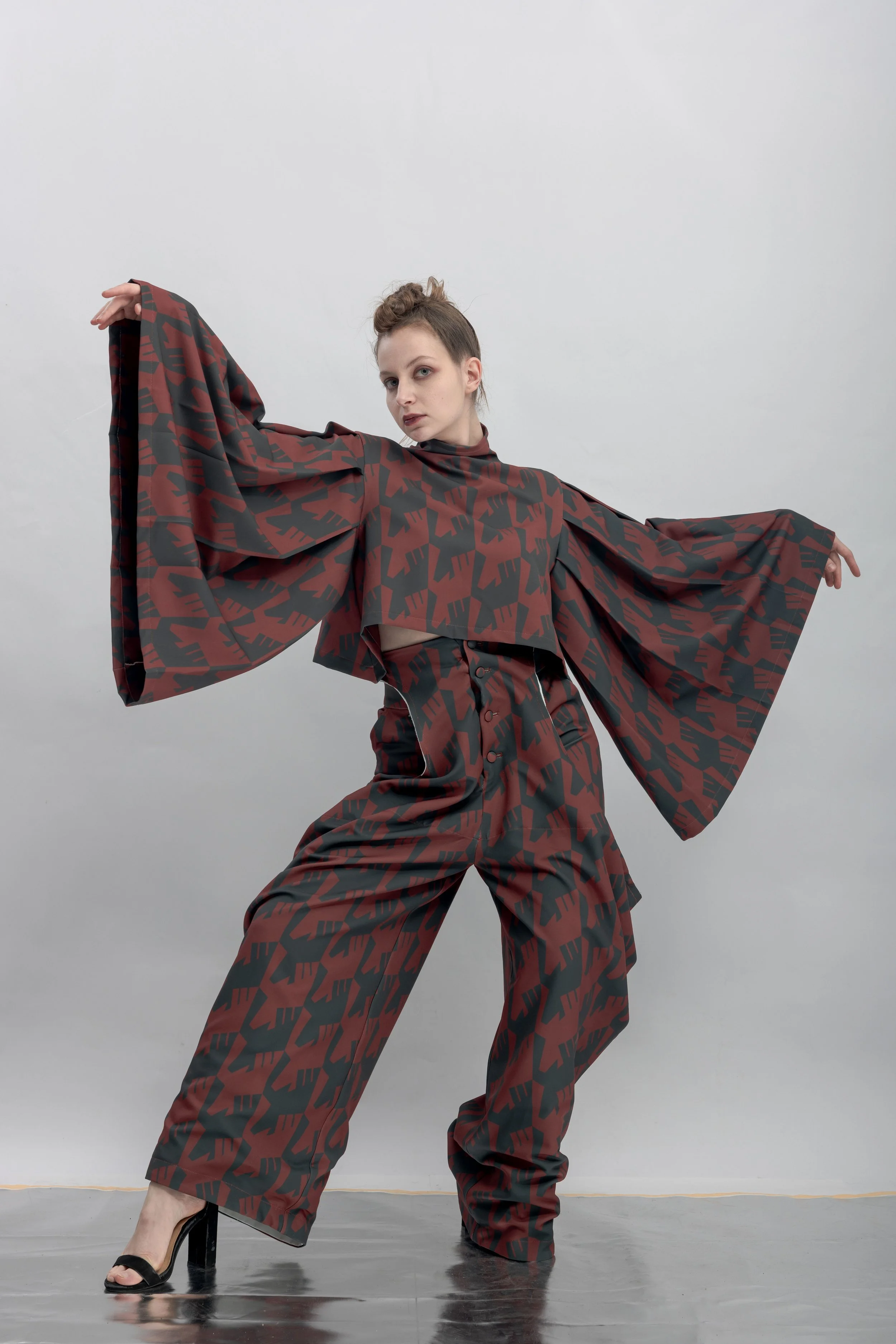 INF Raven Kimono Sleeve Printed Cropped Top  Blazing Red (12).jpg