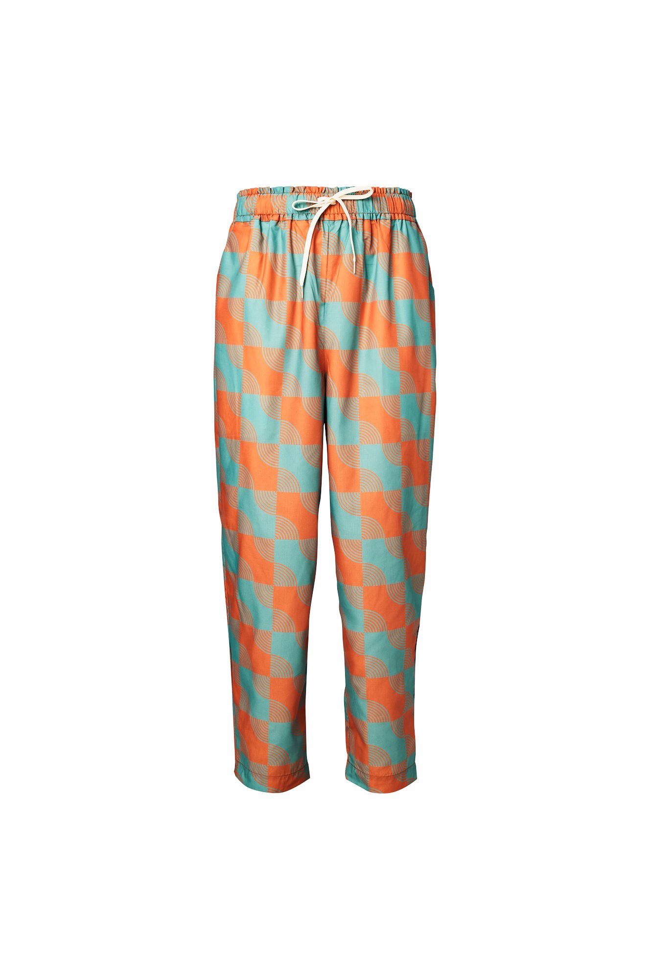 INFDARK Retro Printed Grandpa Pants  Orange-Green (1).jpg