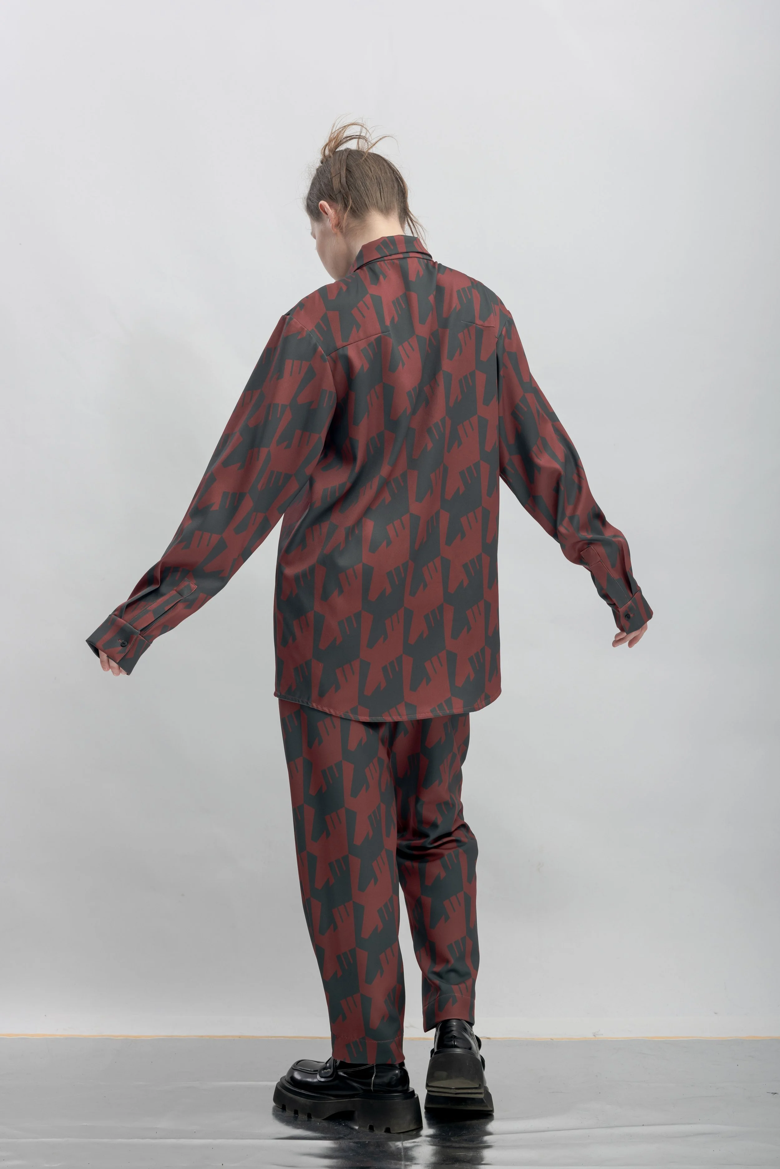 INF  Raven Houndstooth Print Shirt  Blazing Red (10).jpg