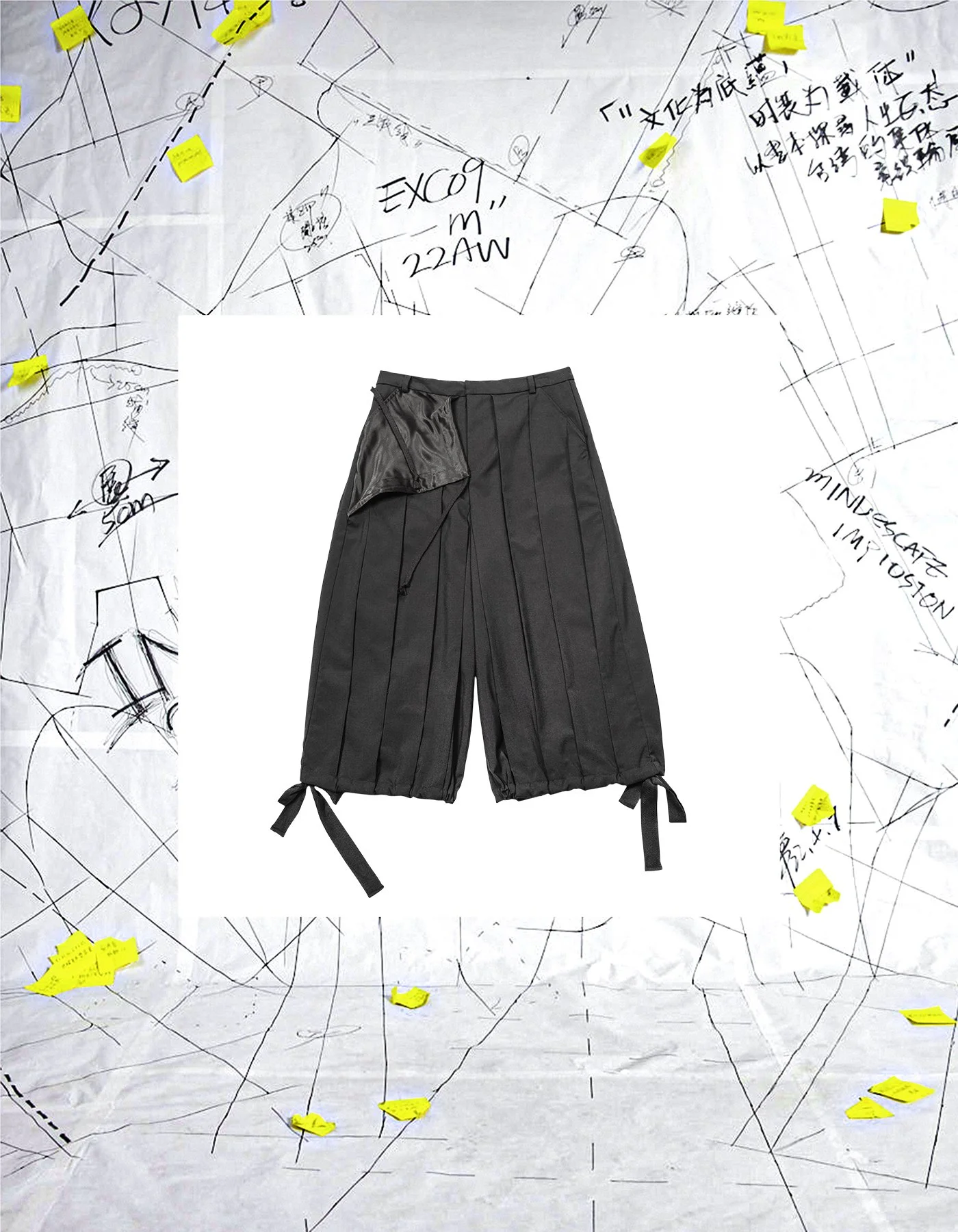 INF Deconstructed Pleated Wide-Leg Shorts — INF - Garment for the ...