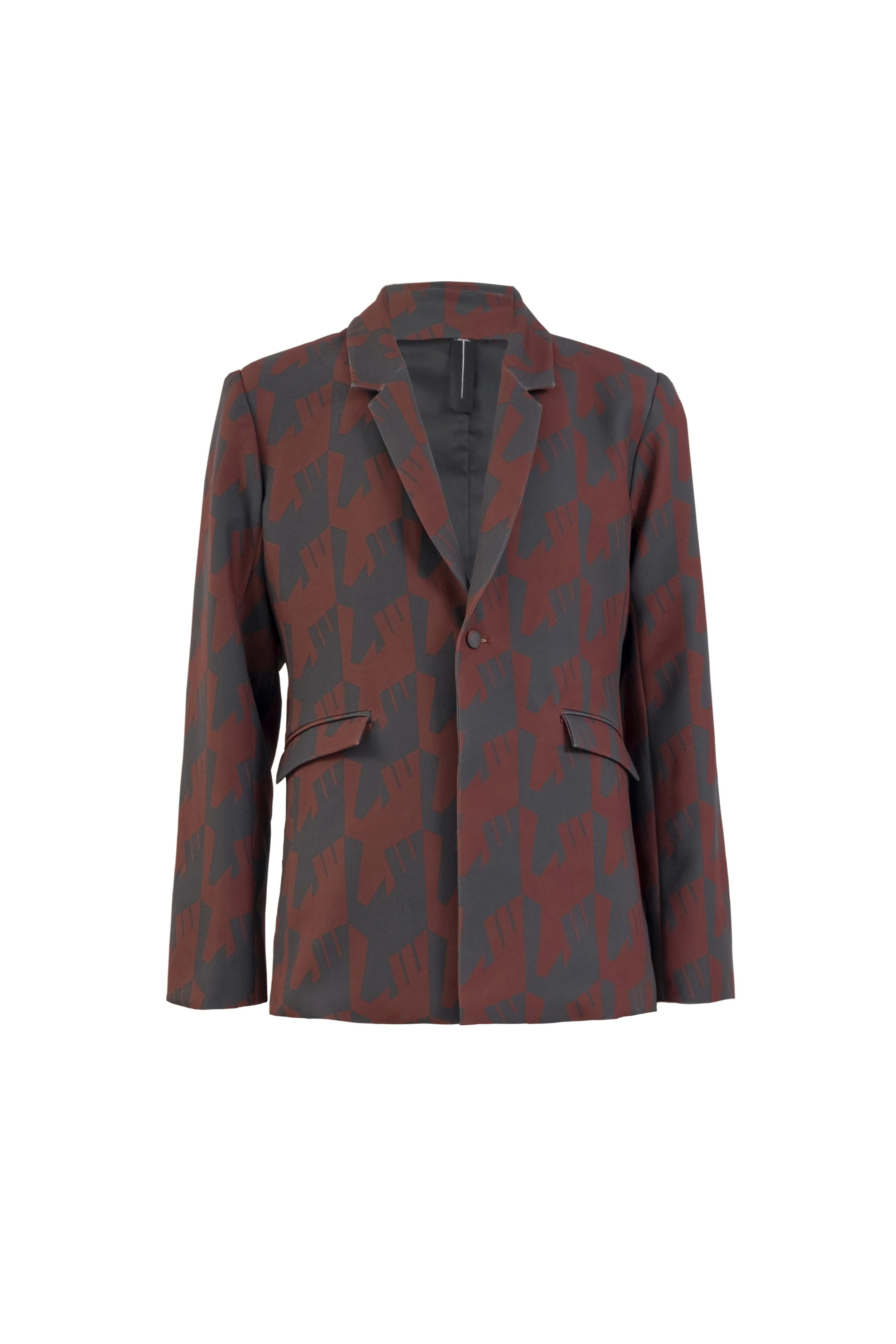 INF Raven Houndstooth Print Blazer  Blazing Red (2).jpg