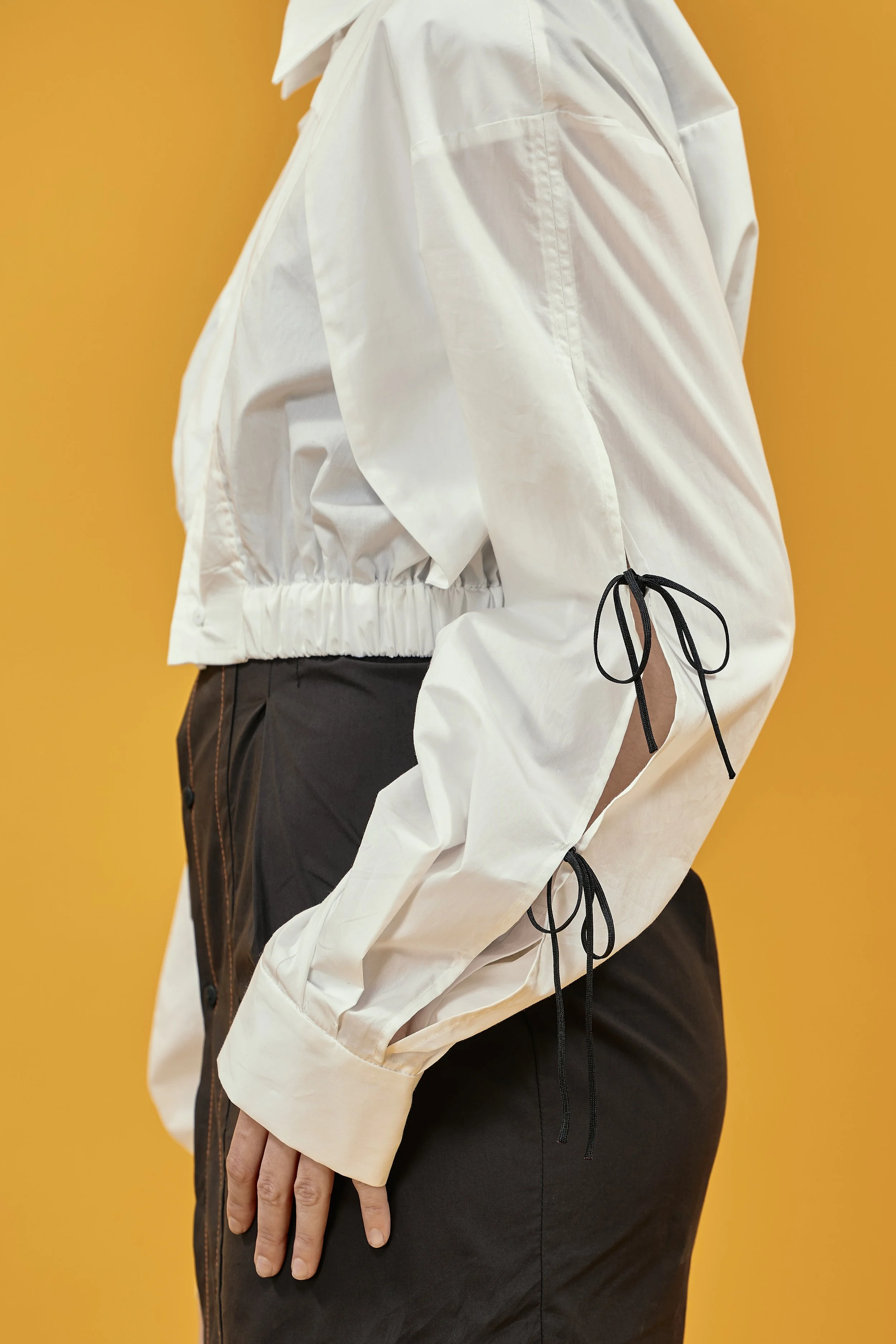 INFDARK Cropped Tie-Front Shirt  White (1).jpg