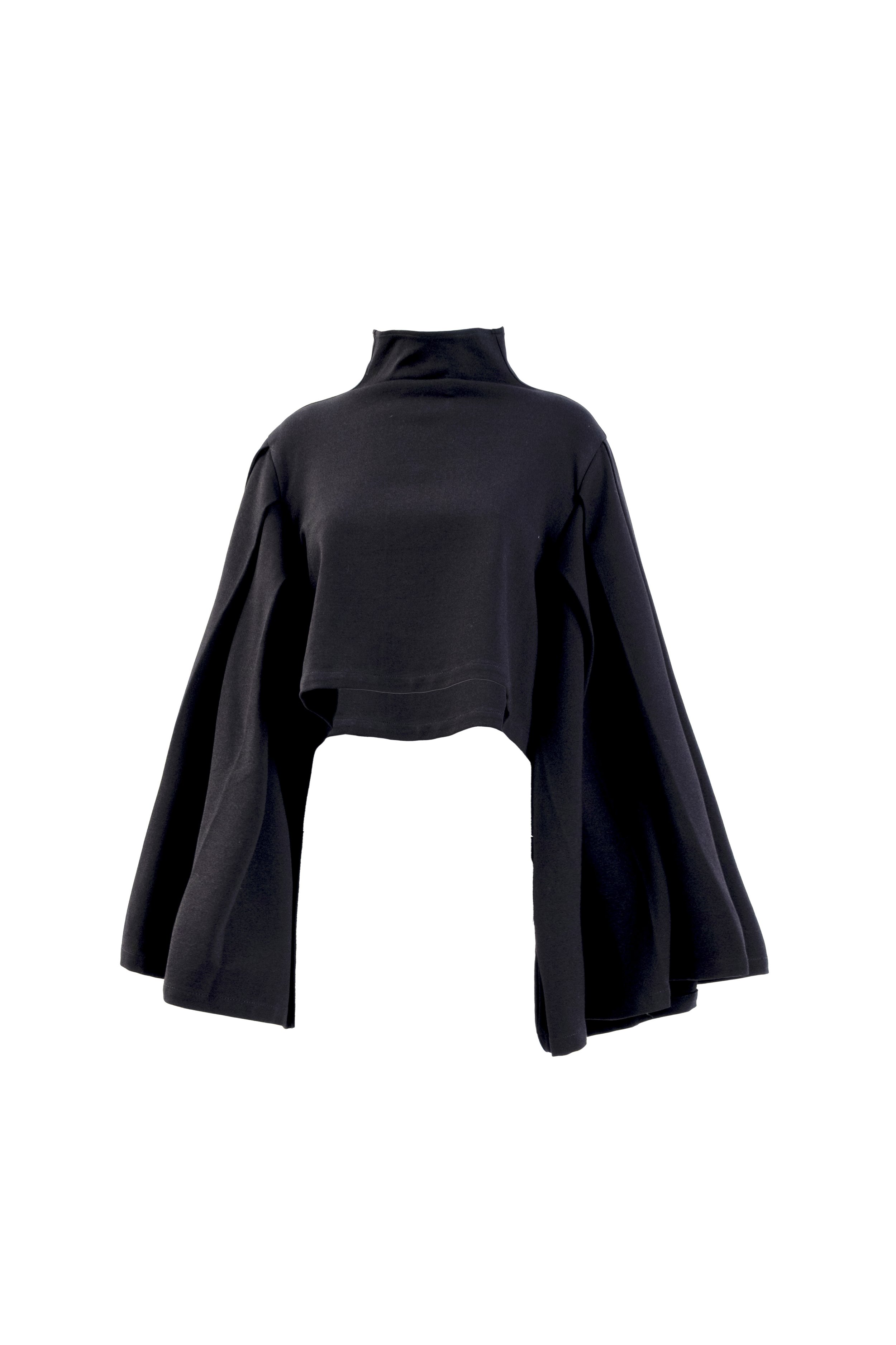 INF Raven Kimono Sleeve Cropped Top  Black (2).jpg