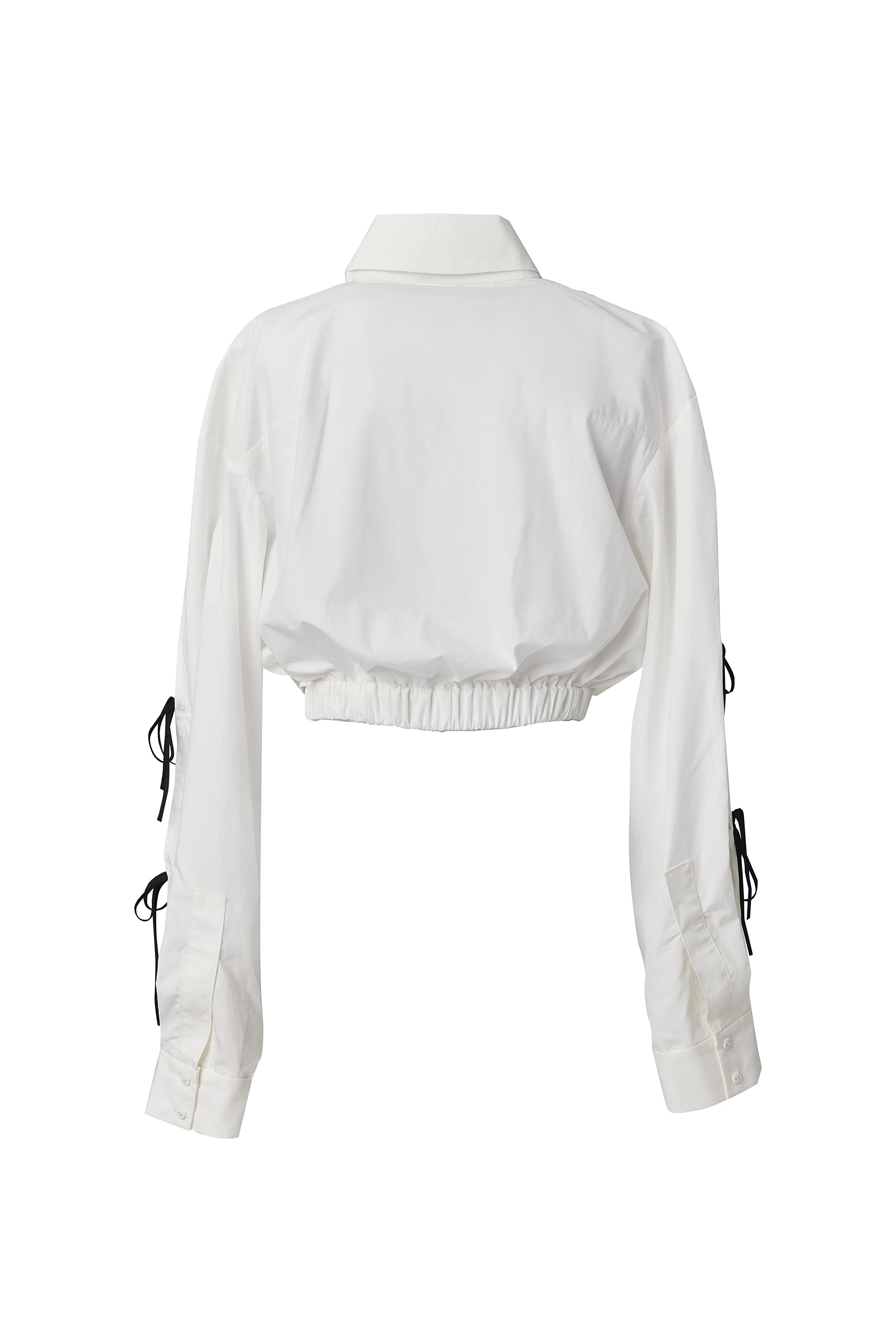 INFDARK Cropped Tie-Front Shirt  White (9).jpg