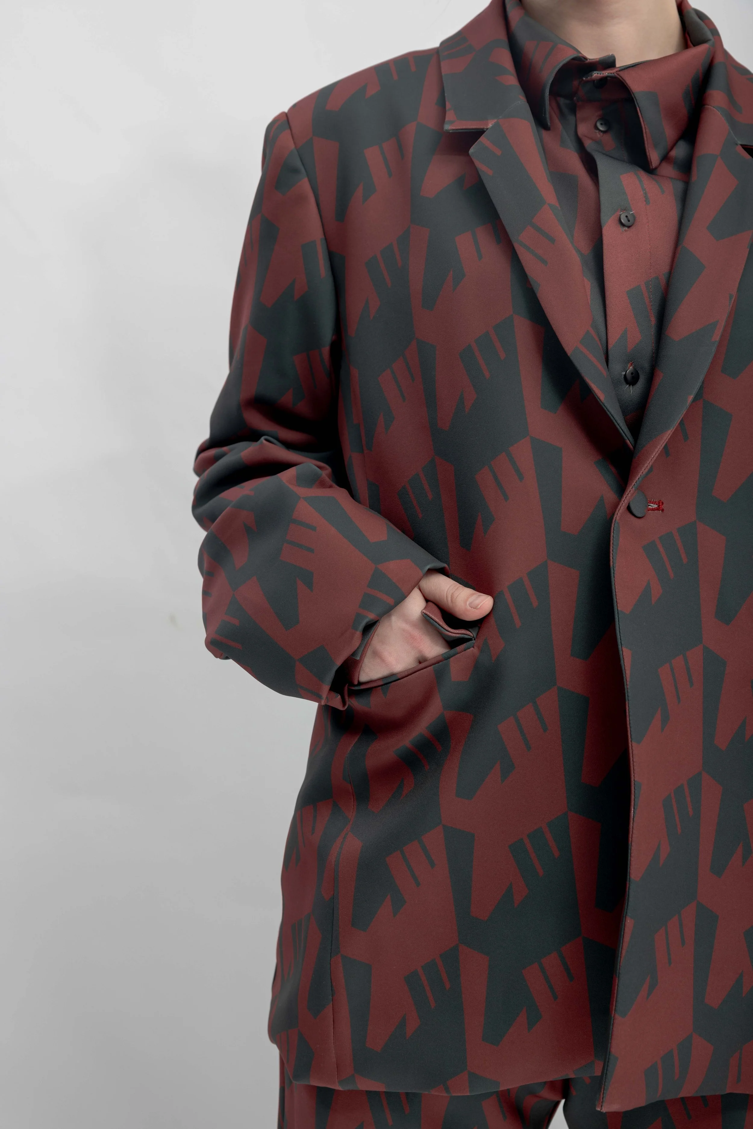 INF Raven Houndstooth Print Blazer  Blazing Red (8).jpg