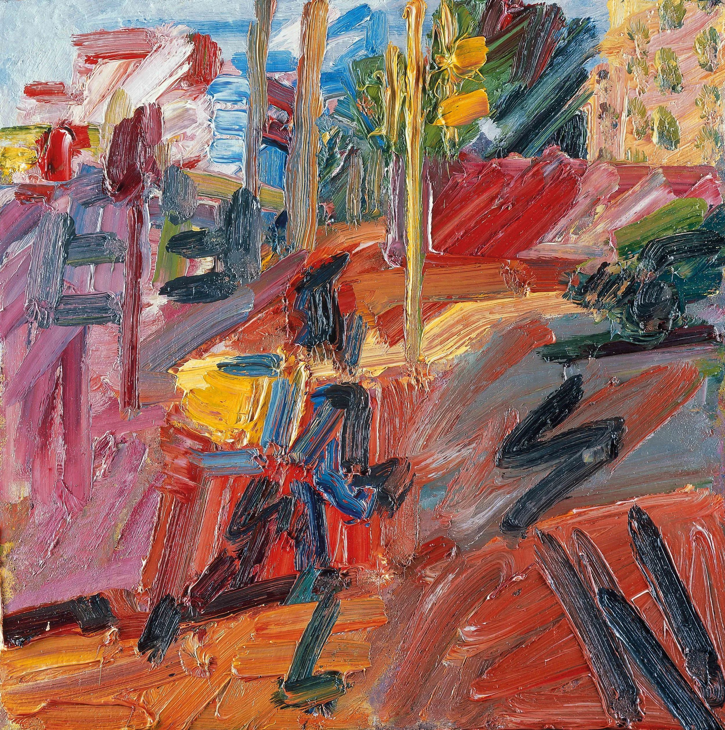 Frank Auerbach (b 1931) Hampstead Road, High Summer 2010, Painting, Oil paint on board, 562 x 562 mm Private collection, © Frank Auerbach, courtesy Marlborough Fine Art