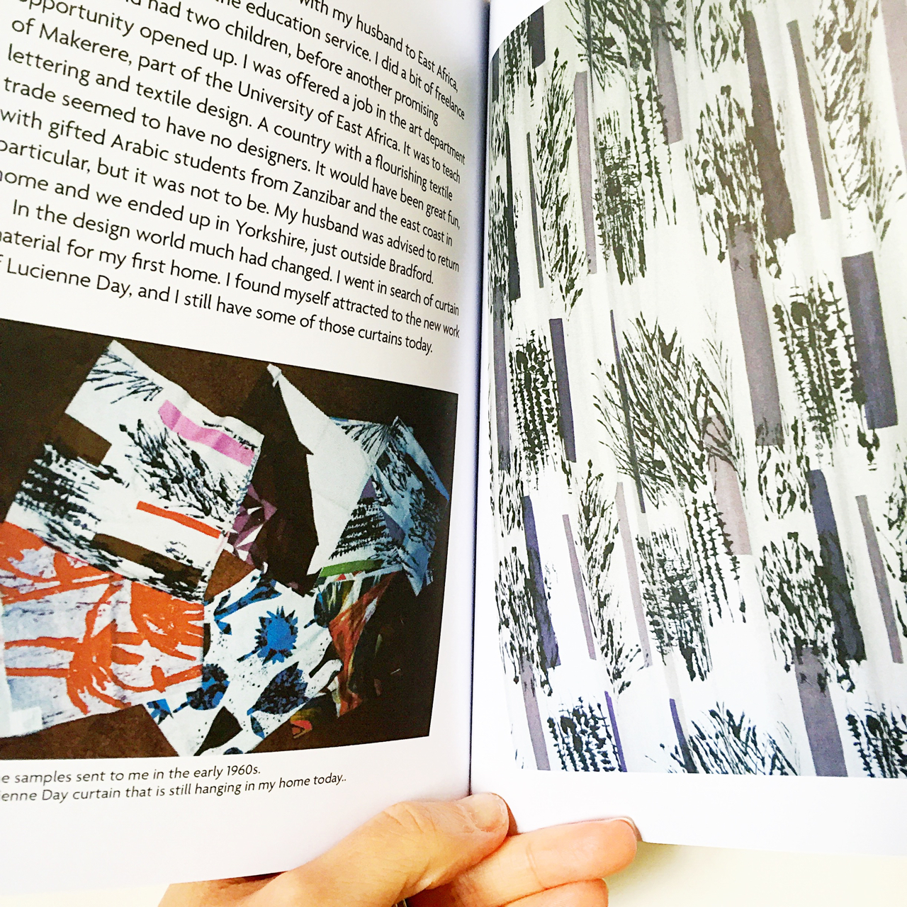 The book contains images of Rosemary's work alongside other designers of the time, including Lucienne Day