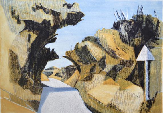 Ludgvan Lane 1 - Lithograph 30 x 42 cm - Simon Burder