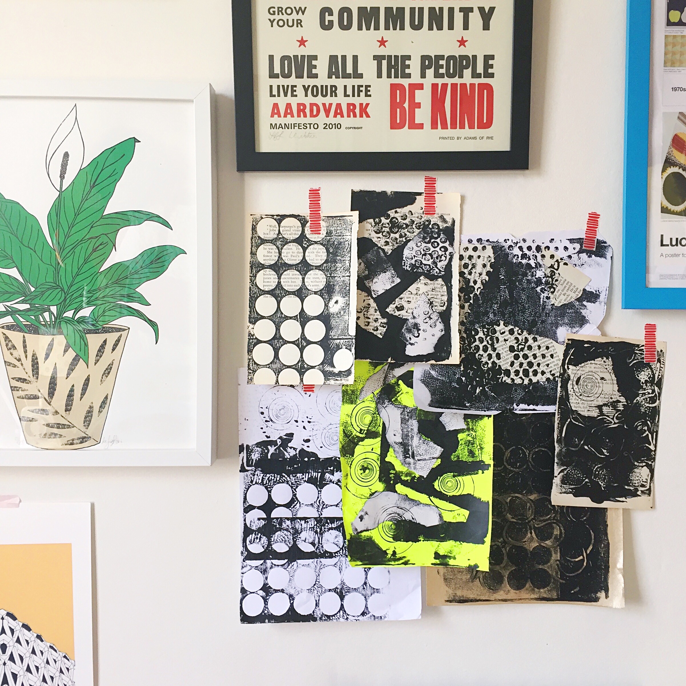 The best of the prints have made it onto my studio wall