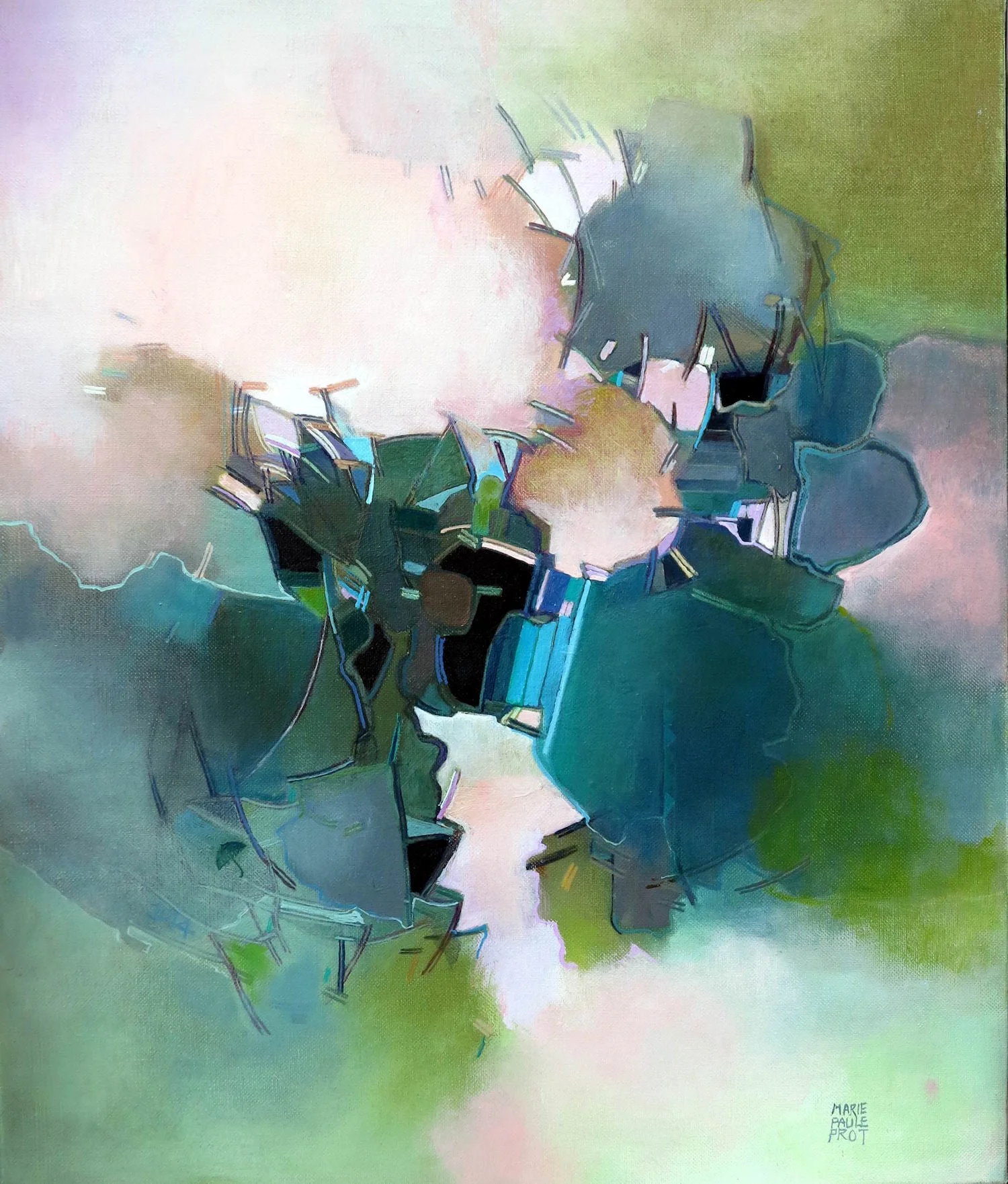 Légère brise. Huile sur toile. 55 x 46 cm.