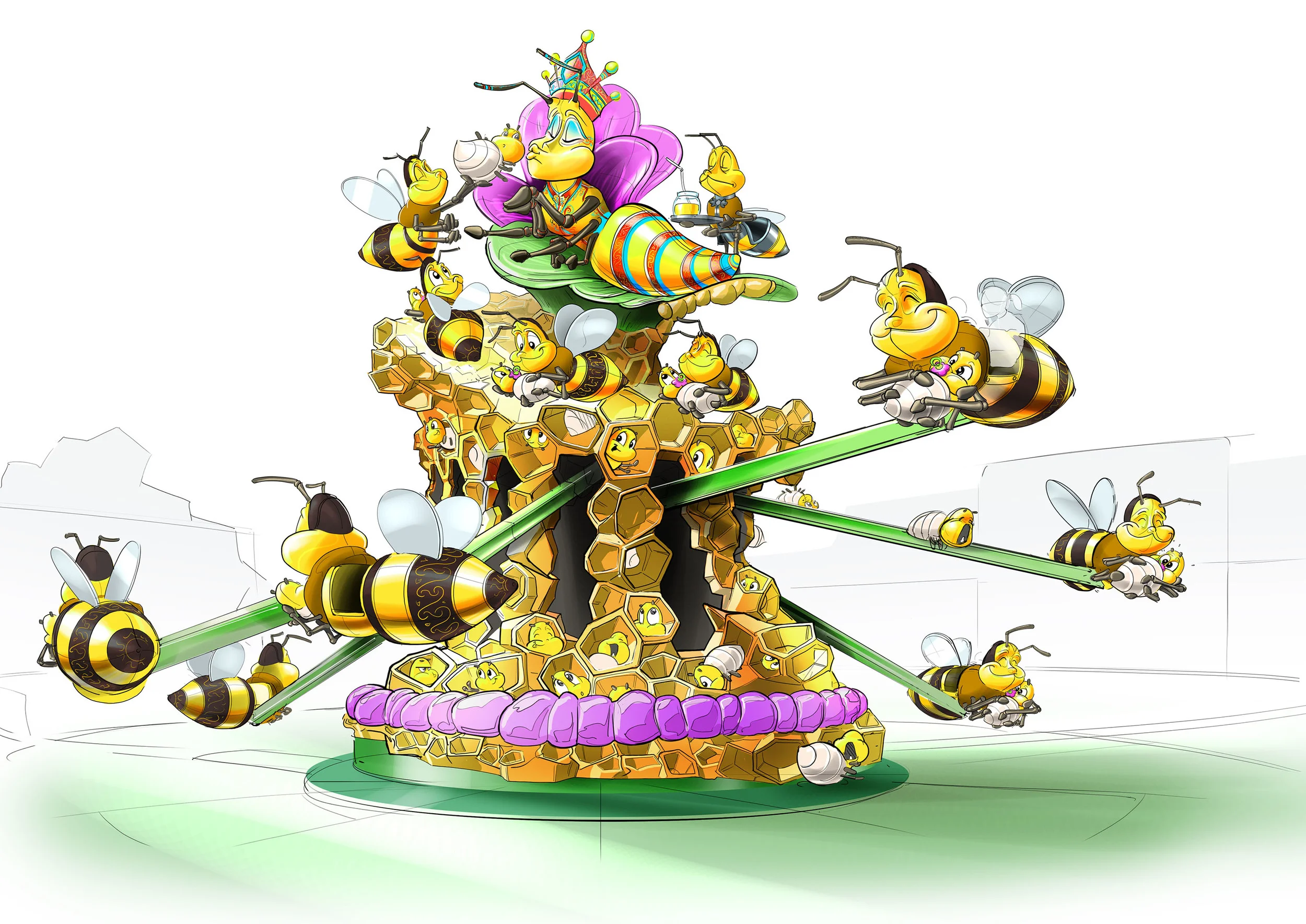 JUMBO FLIGHT WANDA HEFEI <strong>| Ride on the back of a bee and fly into a whimsical Chinese story.</strong>