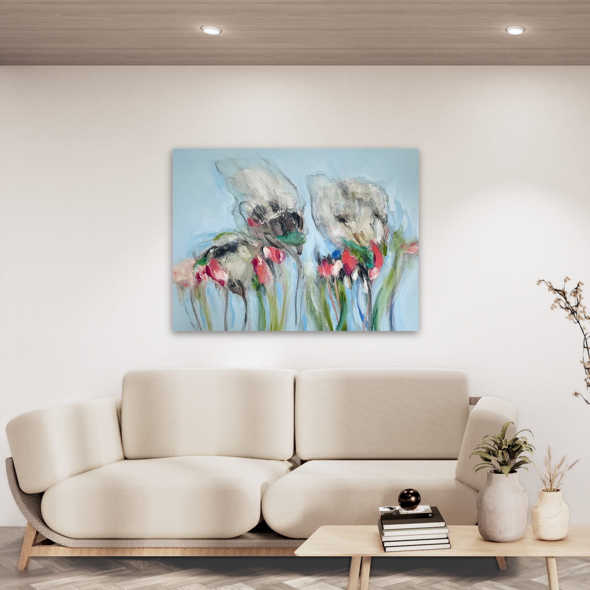 blue garden 
oil, wax on canvas 
48×36 in
$2600
available soon @ PWD Gallery/Kultiq Studio