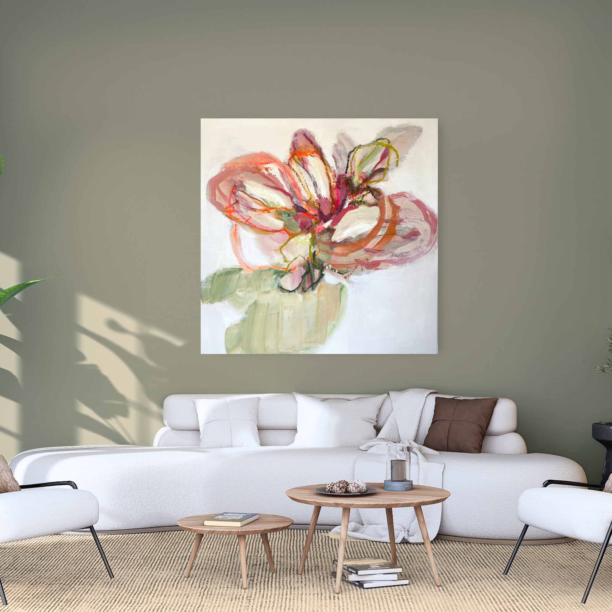 studio begonia
oil, oil stick, wax on panel
48x48 in 
$3450
art gallery of hamilton