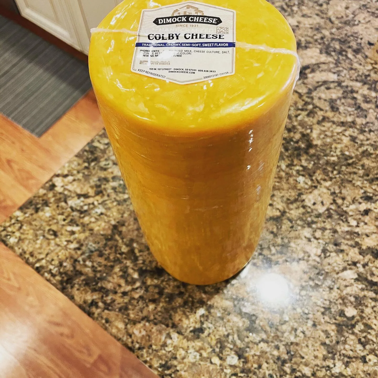 If you&rsquo;re wondering, yes, that&rsquo;s exactly 13.2 lbs of Colby cheese from South Dakota.
.
.
#whyisthishere #someoneismissingout 
#whoistwyla #youcansendcheesethroughthemail?