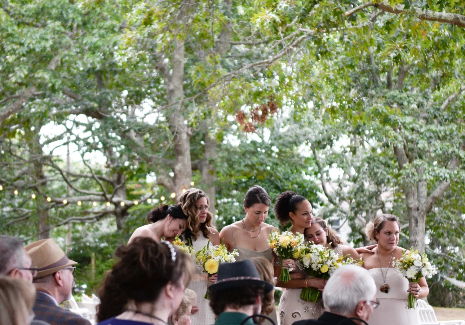 bridal party at ceremony