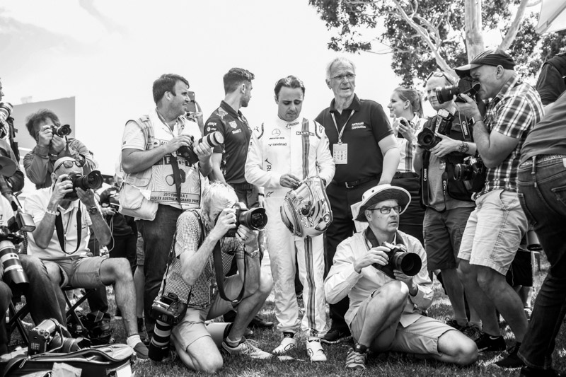 Felipe Massa of Brazil driving for Williams Martini Racing arrives for the driver portrait session before the 2017 formula 1 Rolex Australian Grand Prix. Albert Park circuit in Melbourne, Australia March 23th 2017.