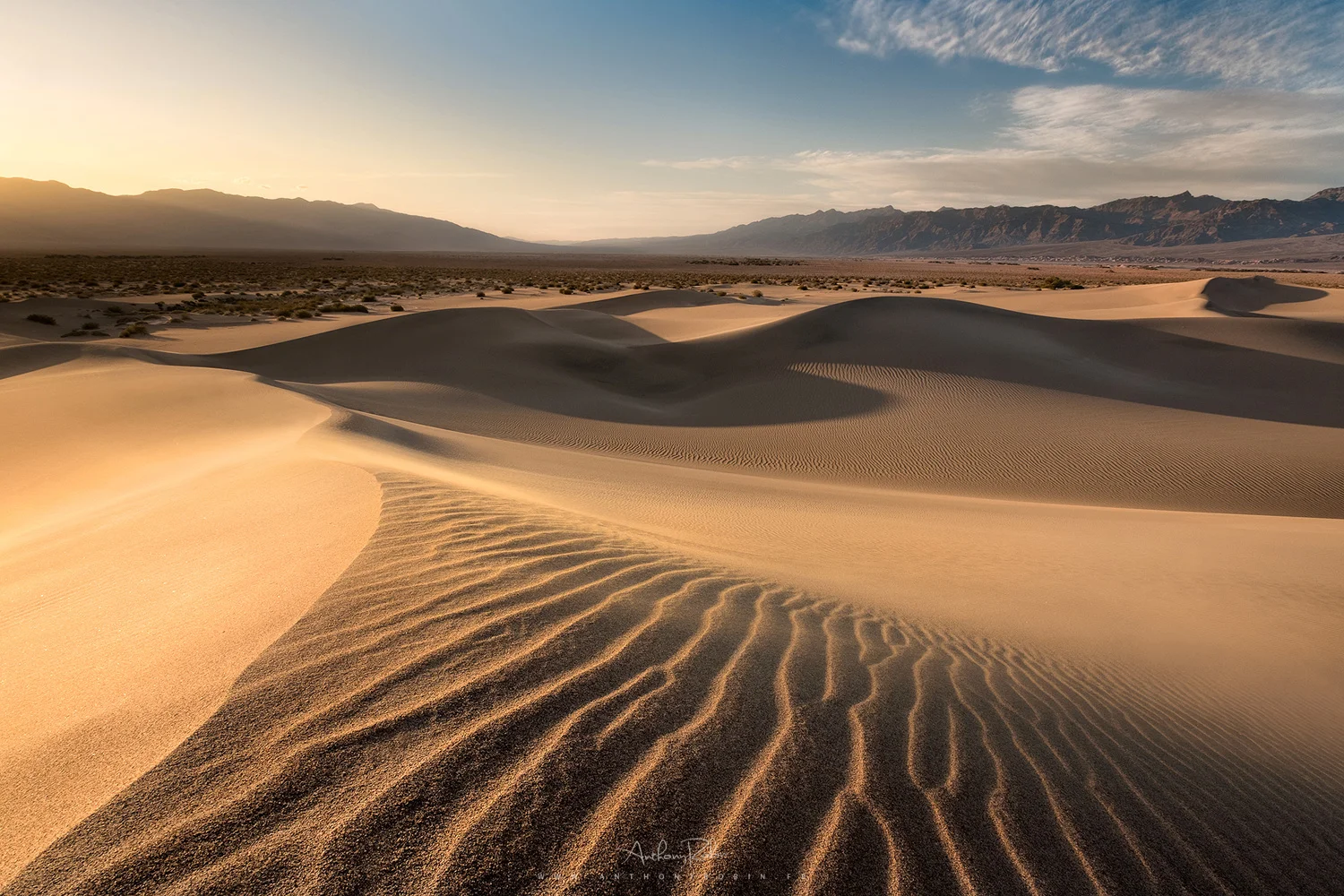 Playing in the sand, Death Valley.