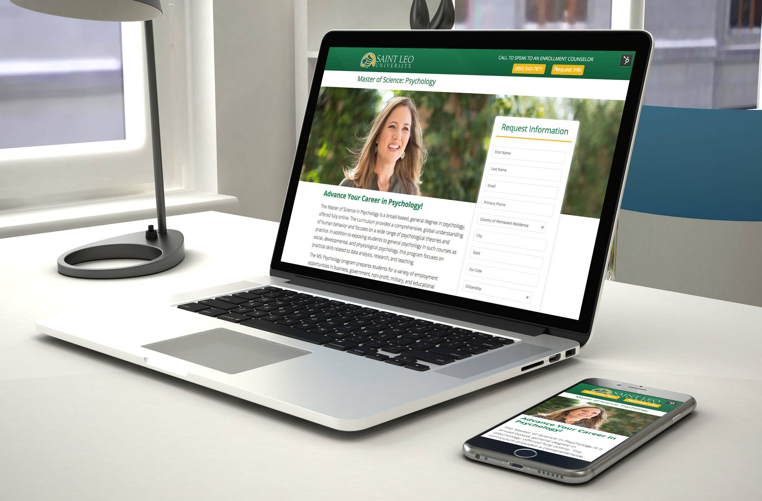 Saint Leo University Landing Page