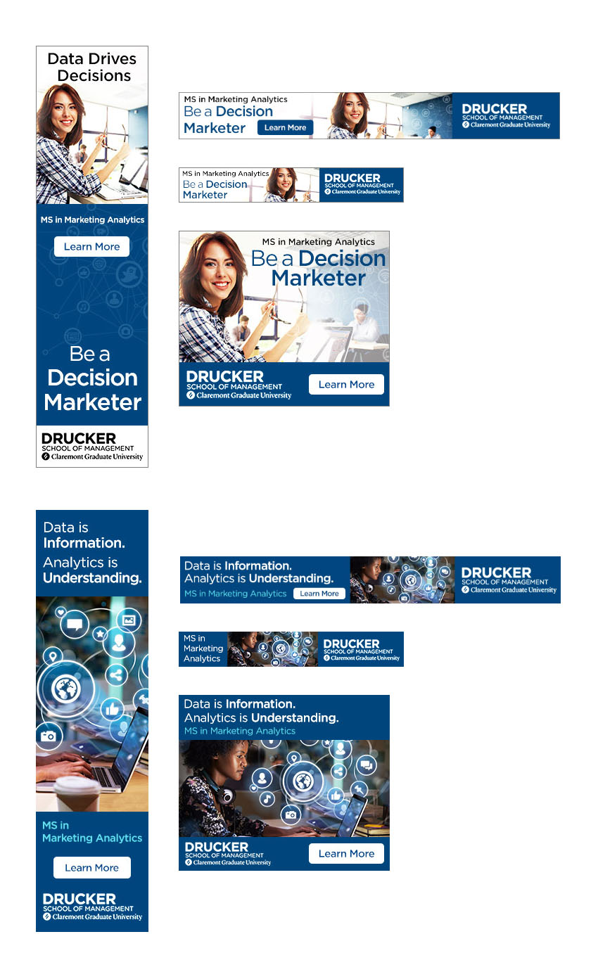 Claremont Graduate University Display Ad Set