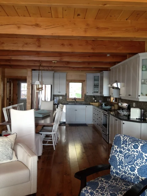 Sprayed kitchen cabinets