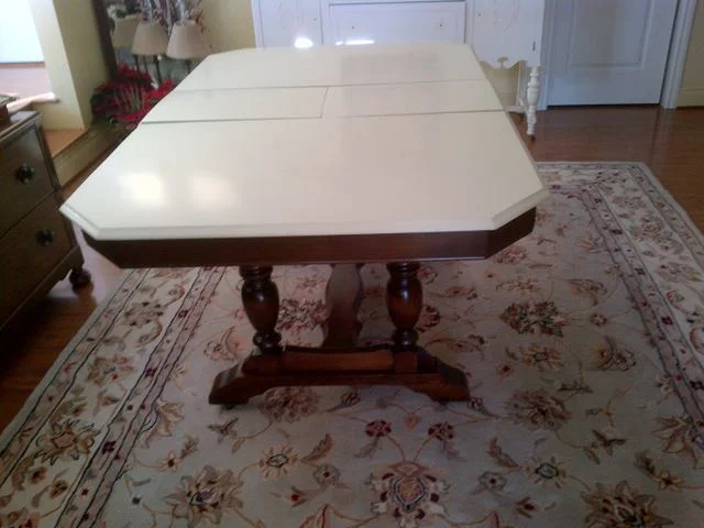 Sprayed dining table top 