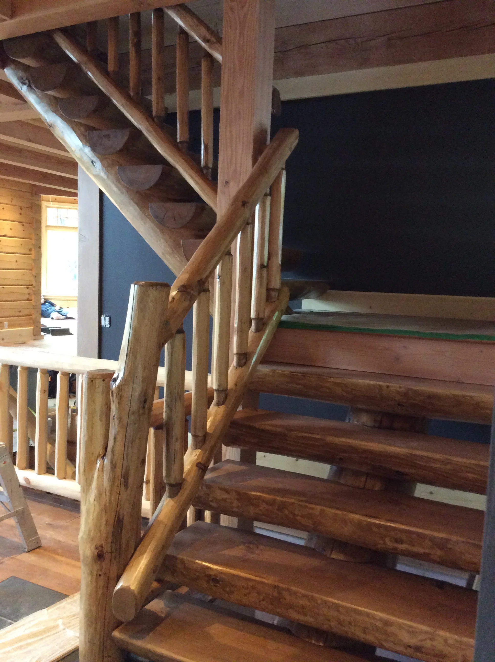 Log staircase