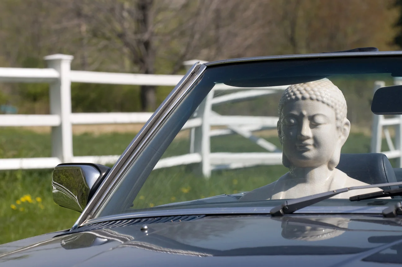 Buddha and Mercedes , by Kit Kittle Photography