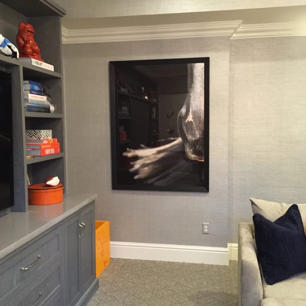Photo by Shelli Breidenbach, Interiors by Sam Allen Interiors, Art Instlsllation by Romanoff Elements