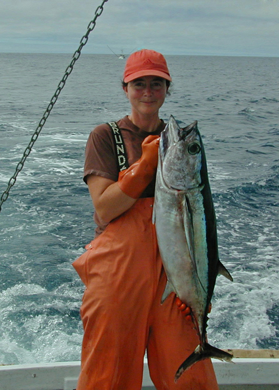 Laura with an Albacore Tuna