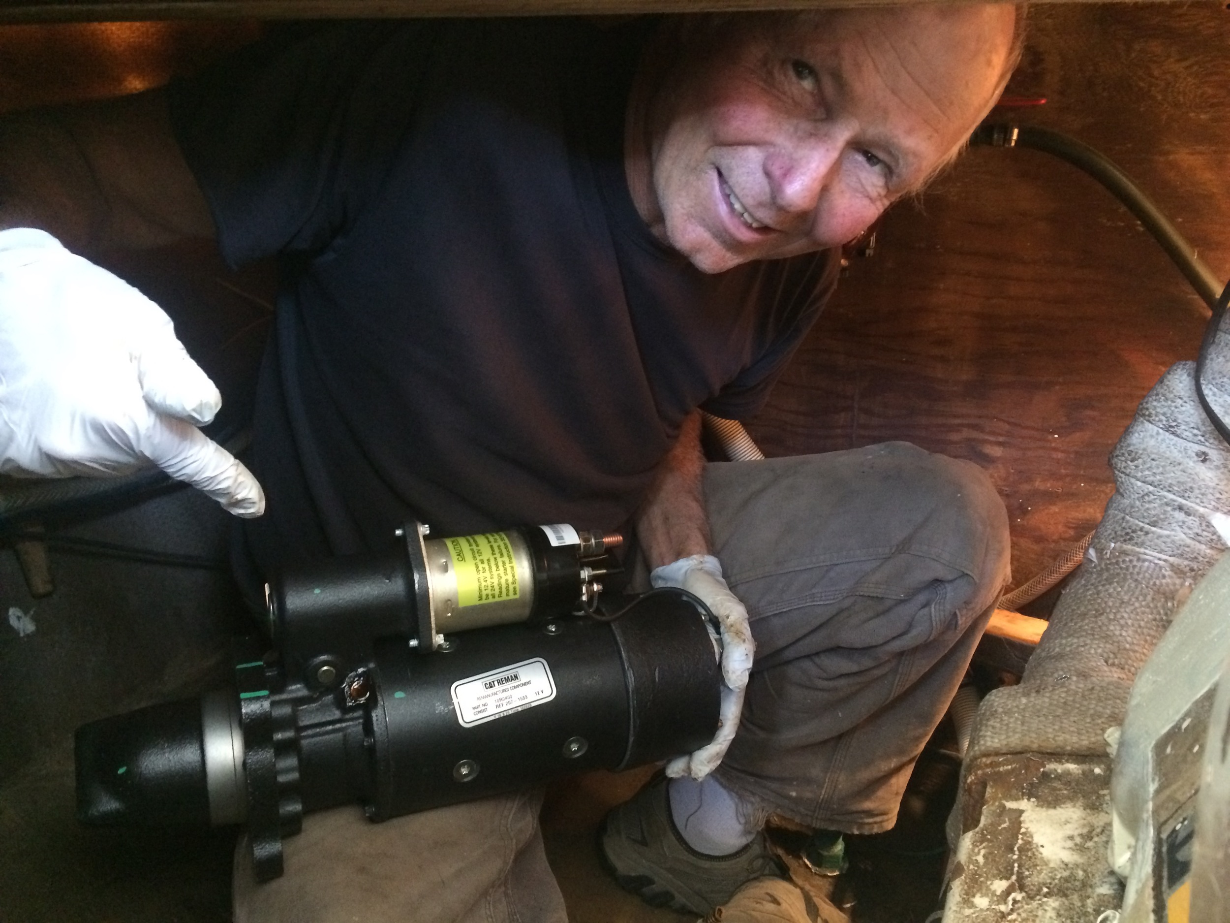 Rich installing our new starter